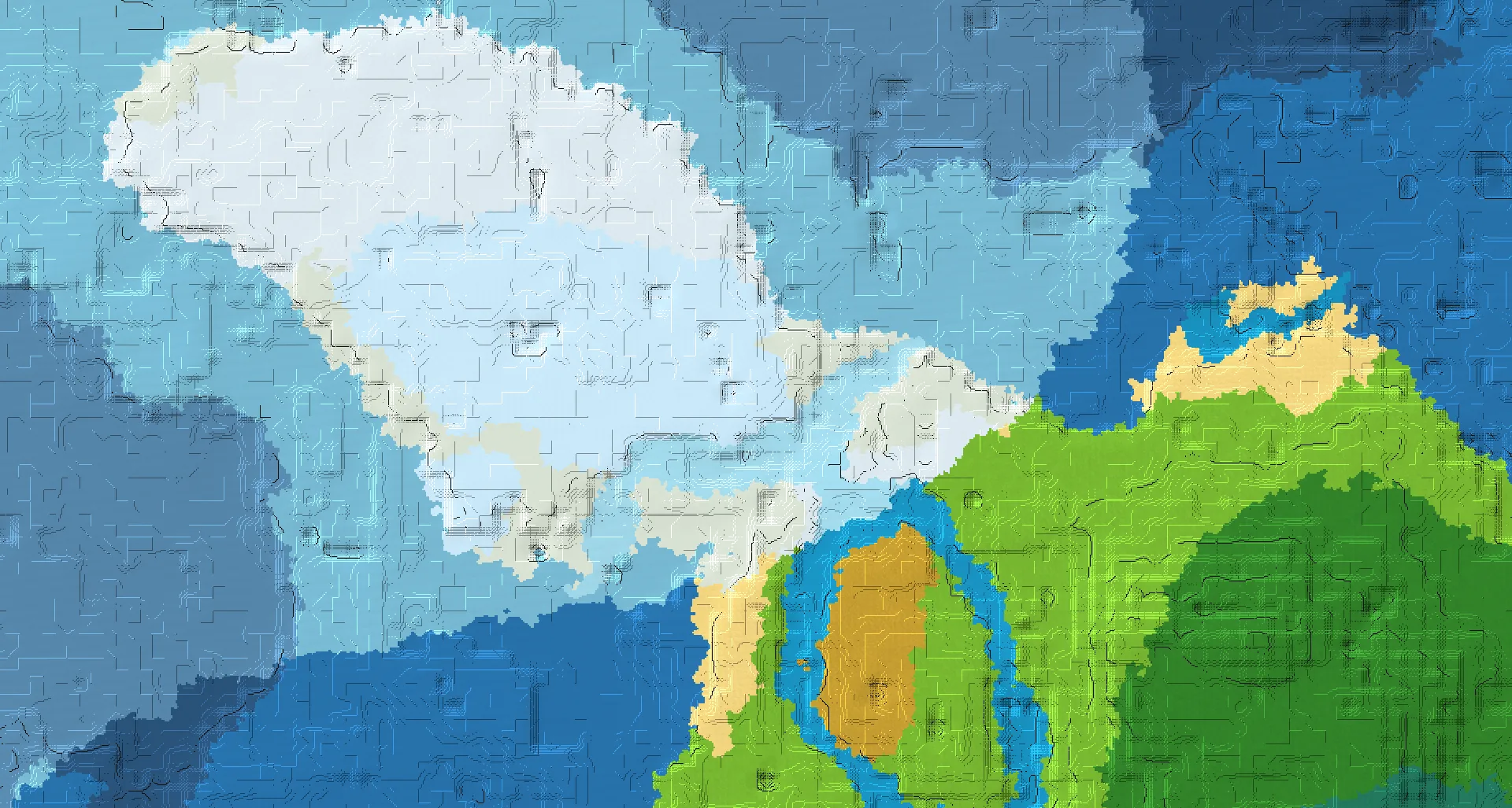Seed map — Ice Spikes West of a Plains Start