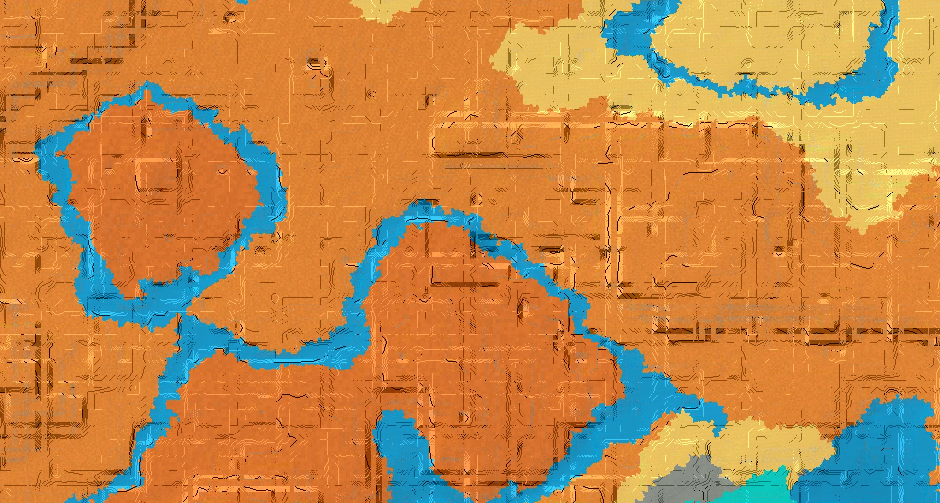 Seed map — Badlands Southwest of a Eroded Badlands Start