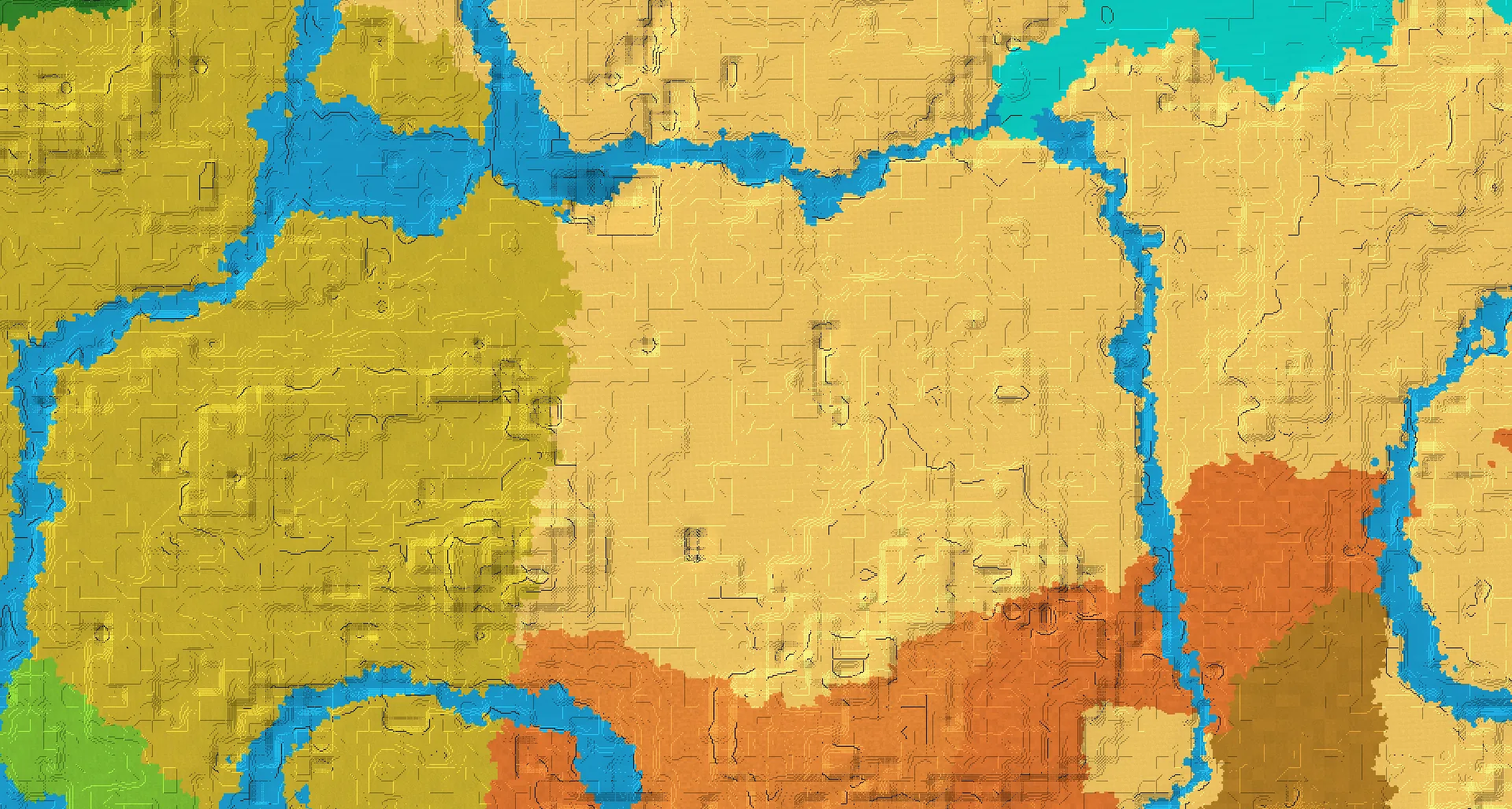 Seed map — Desert Temple Northeast of a Badlands Start
