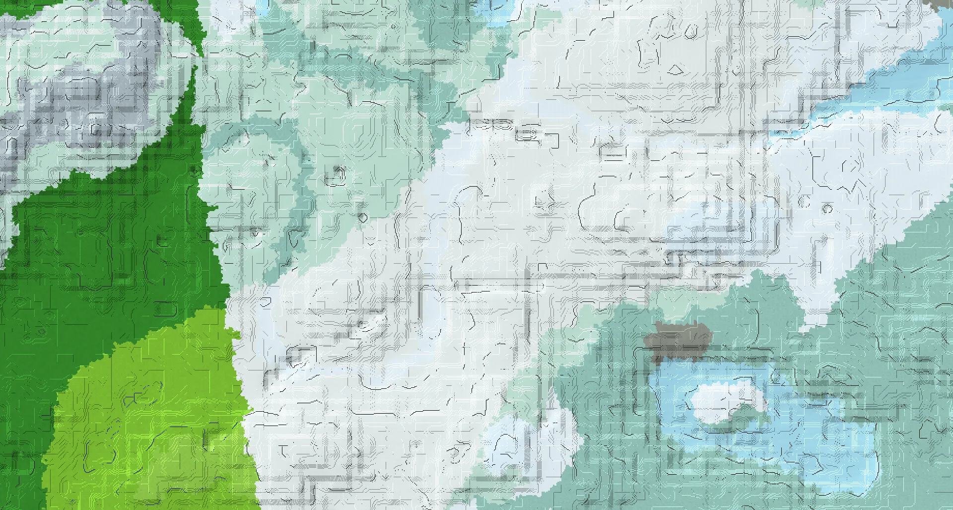 Seed map — Snowy Slopes Start with Trial Chambers with Ruined Portal