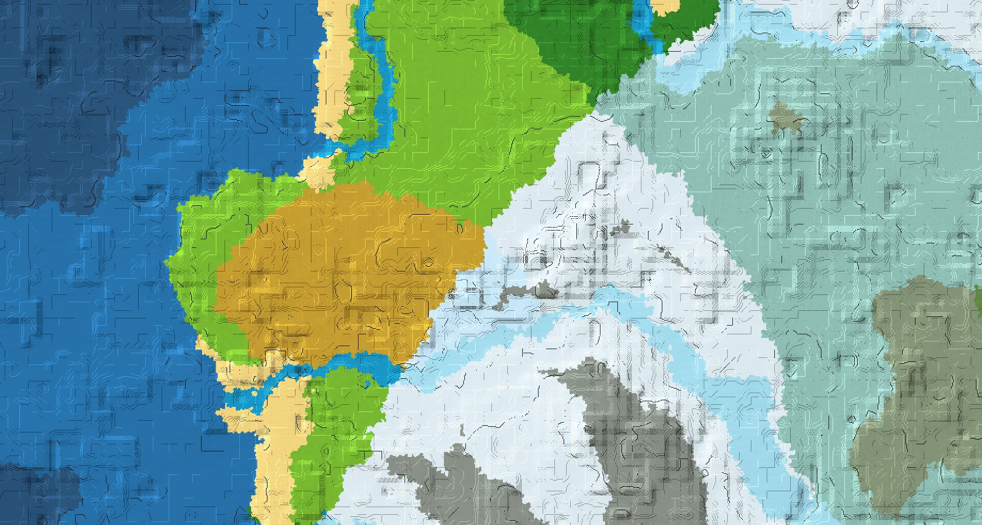 Seed map — Ice Spikes South of a Plains Start