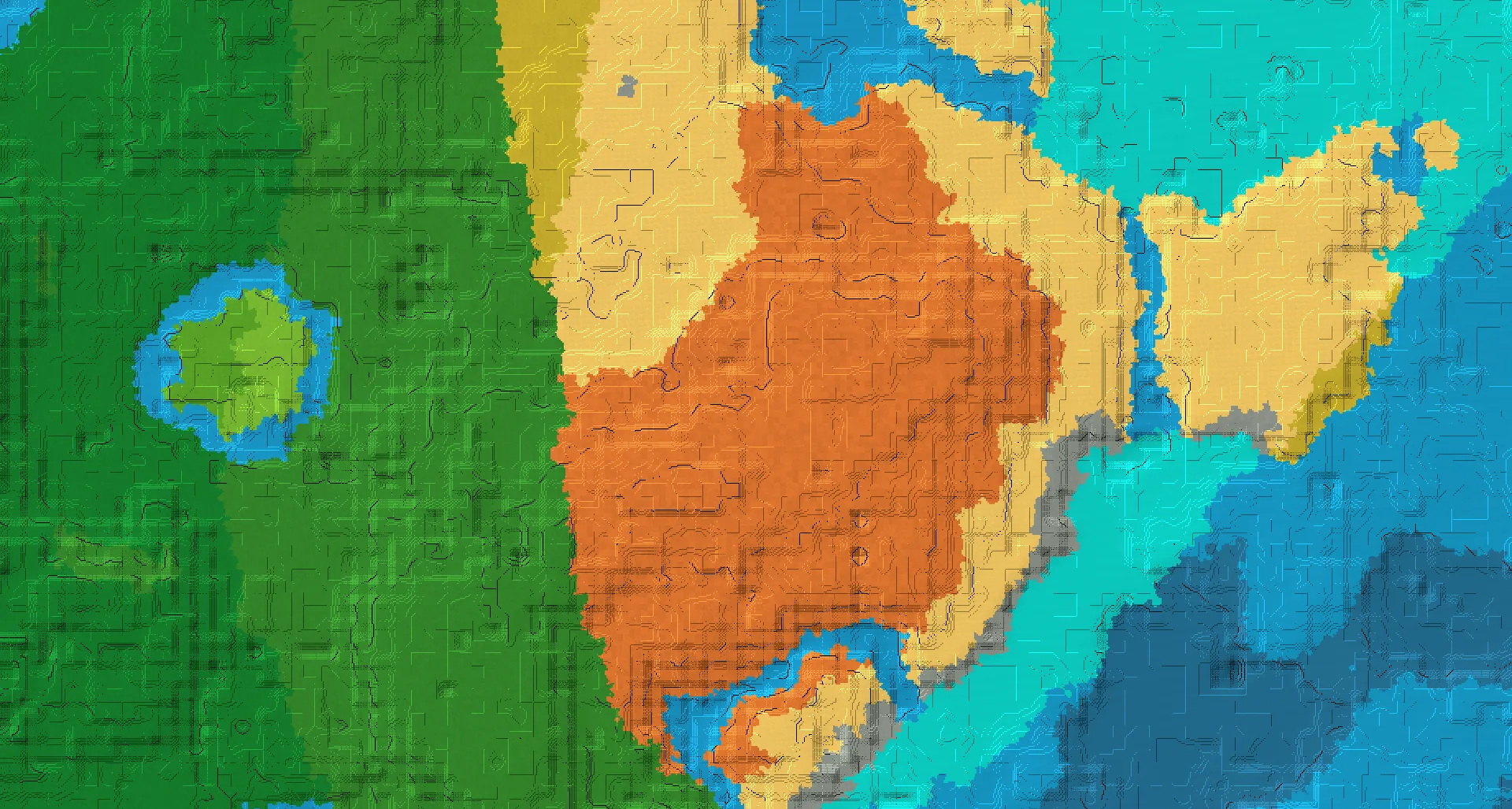 Seed map — Deep Dark Southeast of a Badlands Start