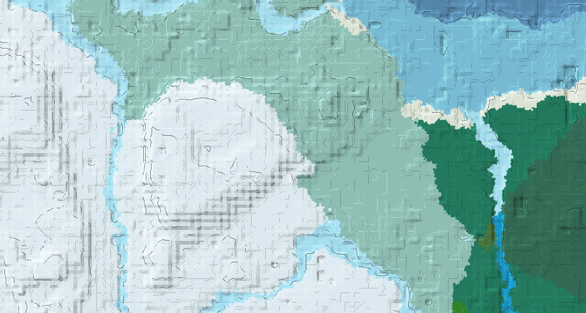 Seed map — Igloo South of a Snowy Beach Start