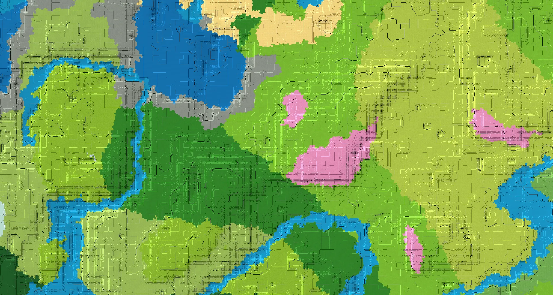 Seed map — Cherry Grove and Village from Forest at 160, 192