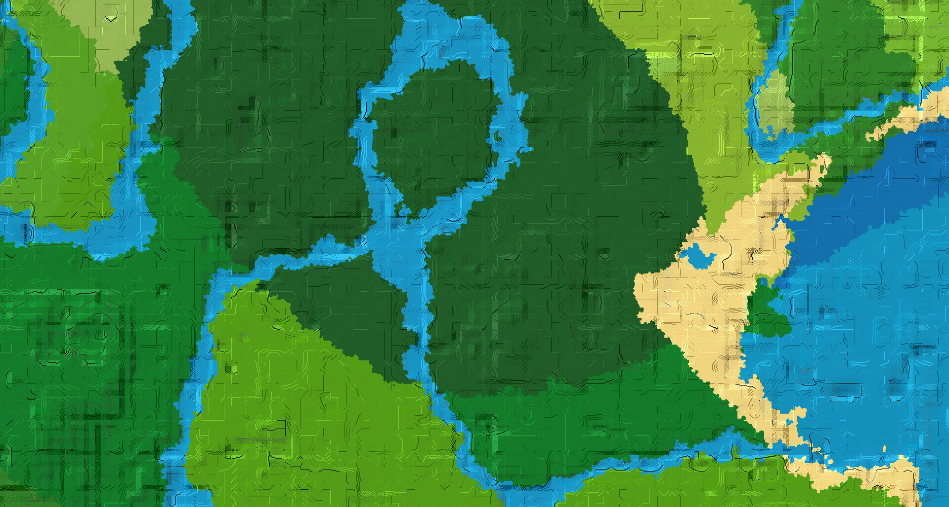 Seed map — Woodland Mansion Northeast of the Jungle Start with Jungle Temple