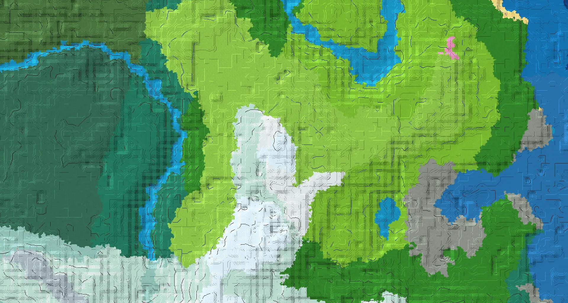 Seed map — Frozen Peaks West of a Meadow Start