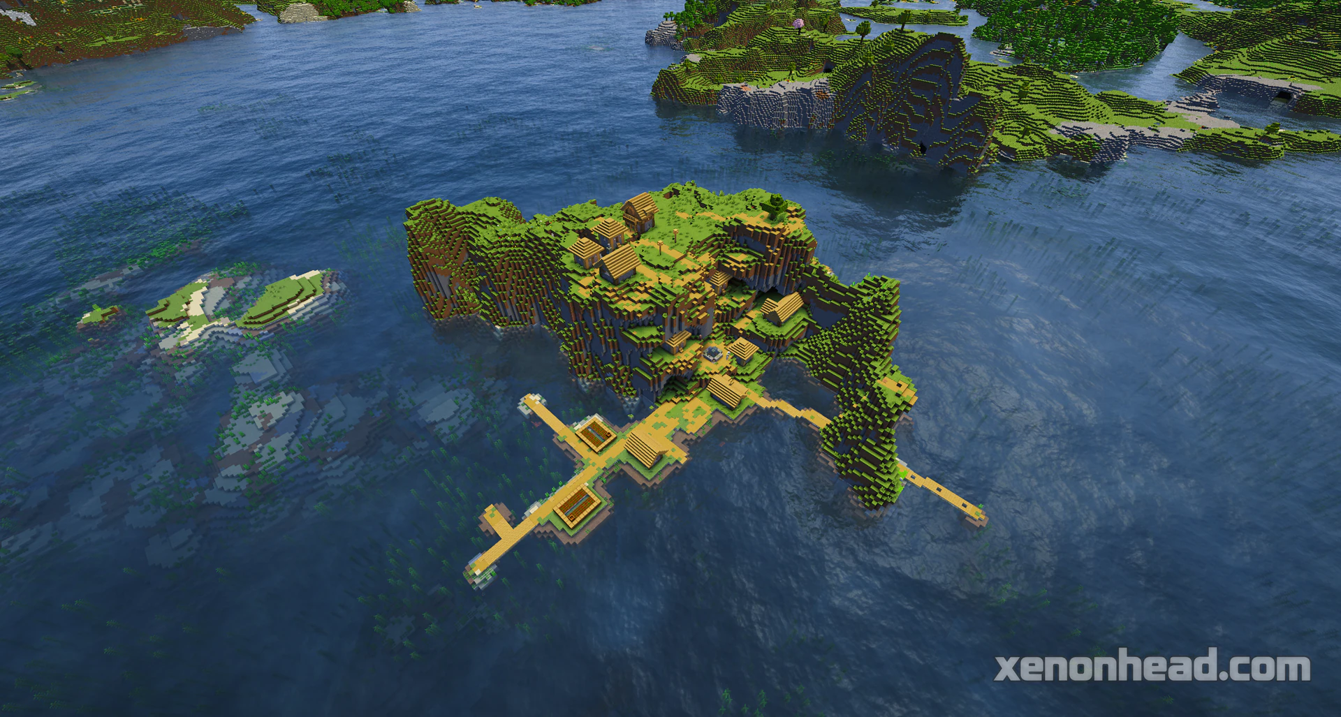 Cliff island survival village