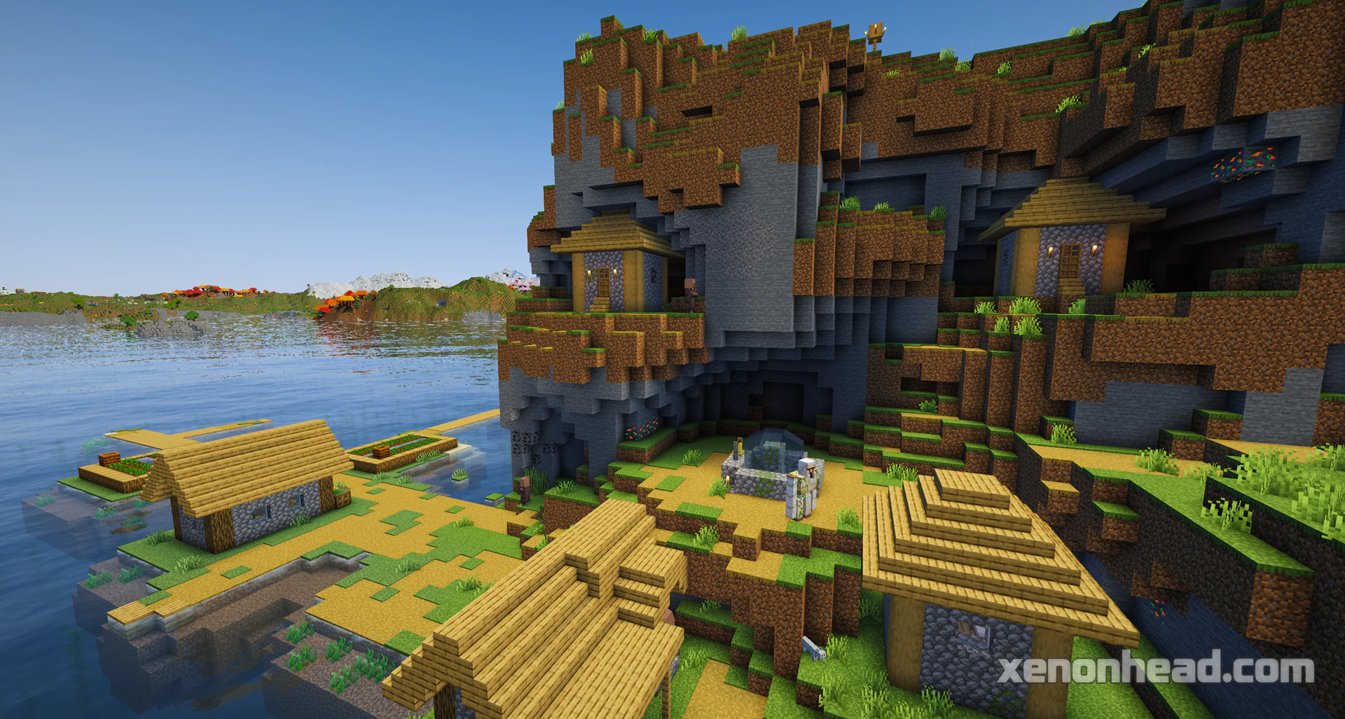 Cliff island survival village
