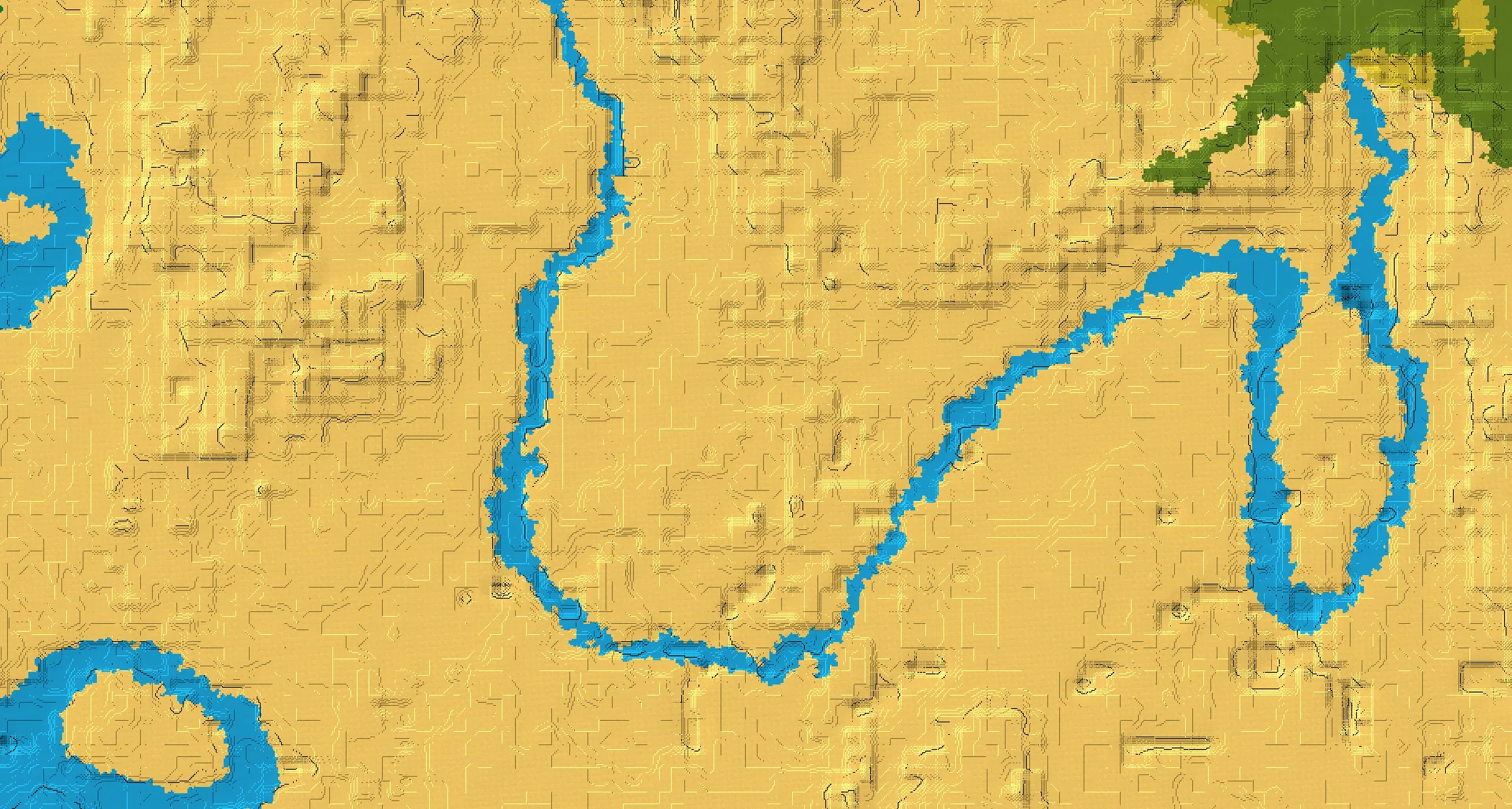 Seed map — Village Northwest of the Desert Start with Ruined Portal
