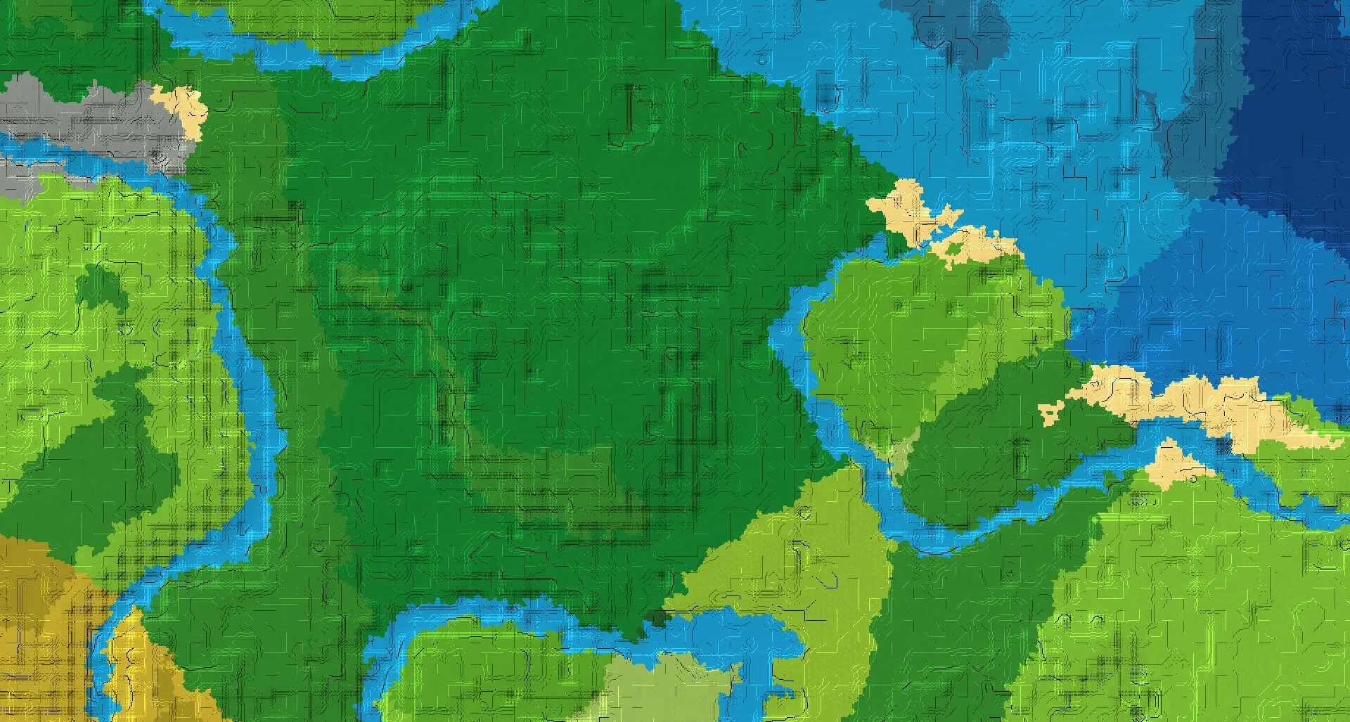 Seed map — Lush Caves Southwest of a Jungle Start