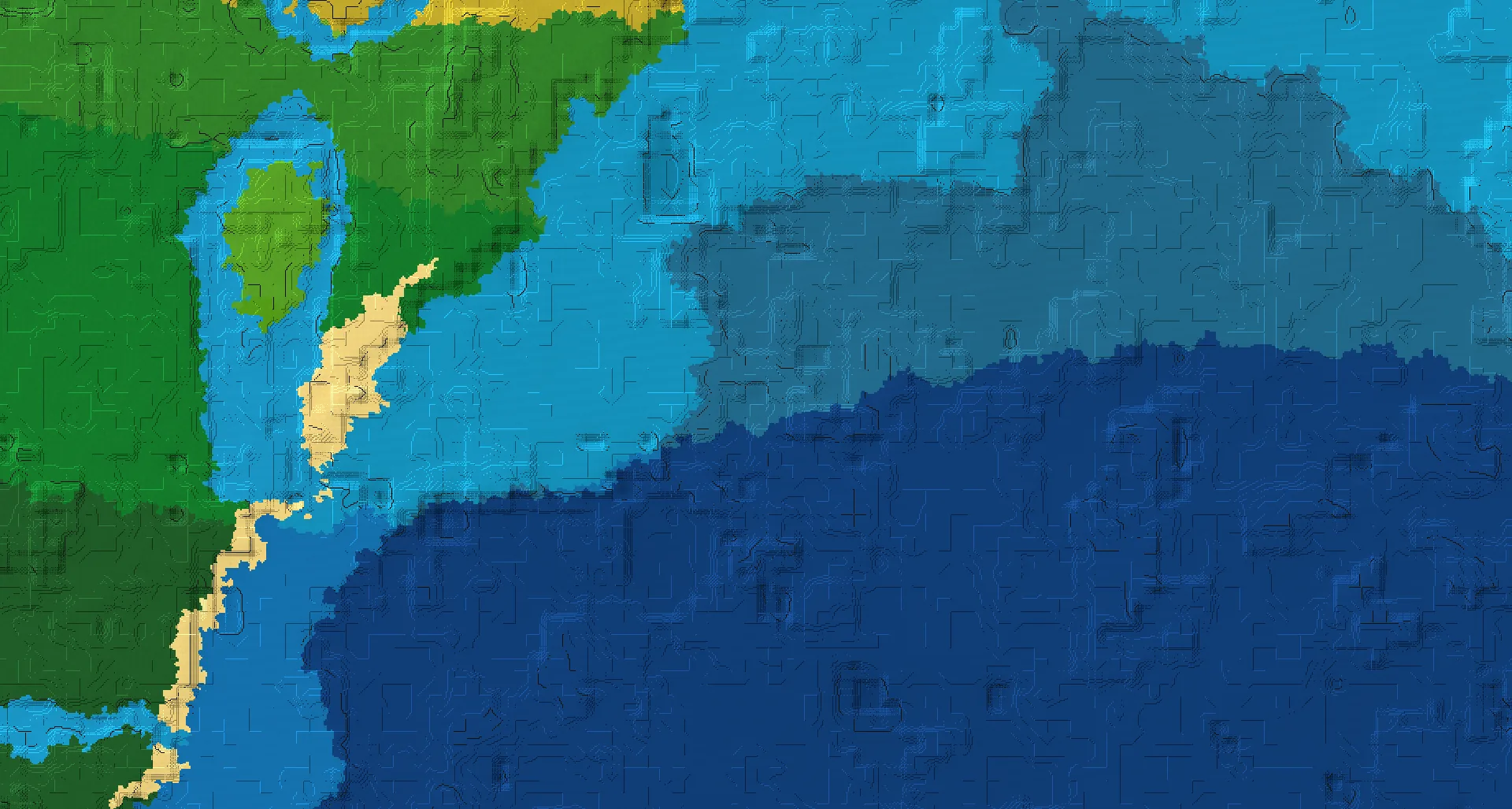 Seed map — Shipwreck Southeast of a Forest Start with Village
