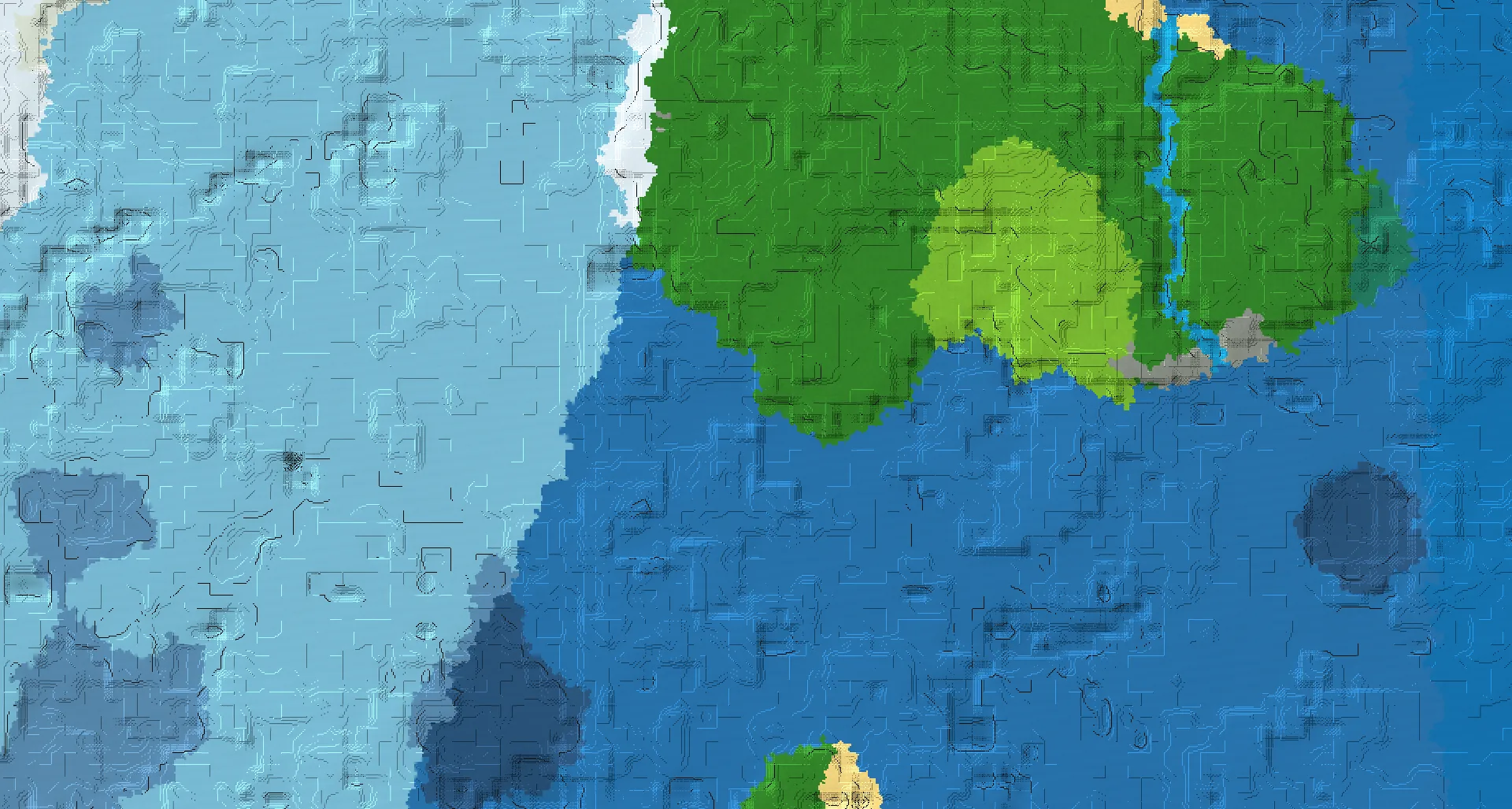 Seed map — Cold Ocean Southwest of a Forest Start