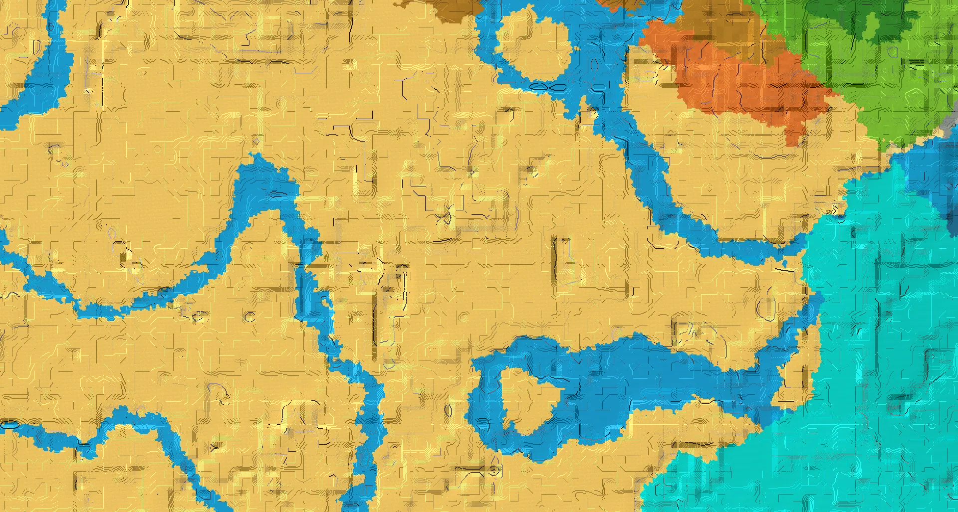 Seed map — Desert Temple Northwest of a Desert Start with Village