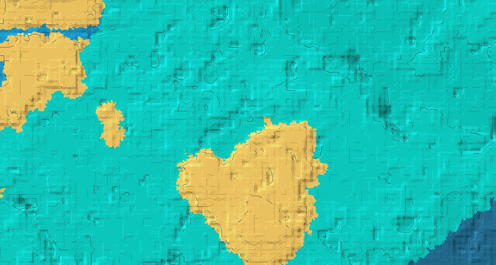 Seed map — Warm Ocean Northwest of a Desert Start at -20, 460