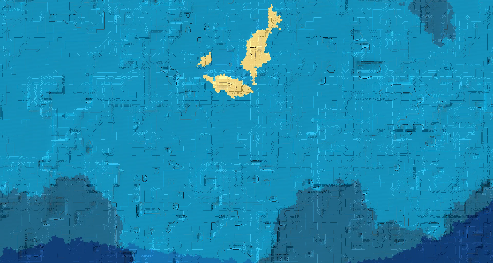 Seed map — Beach Ocean Start with a Shipwreck with Ocean Monument