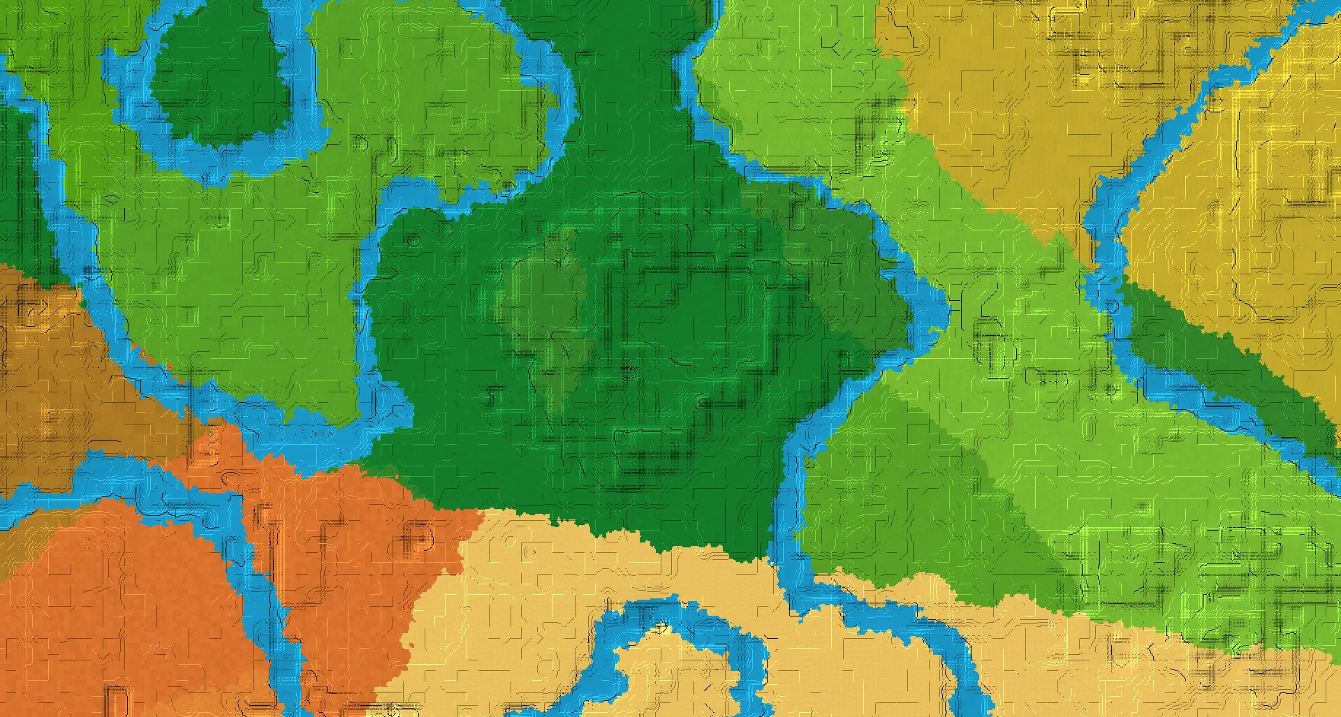 Seed map — Jungle Temple West of a Plains Start