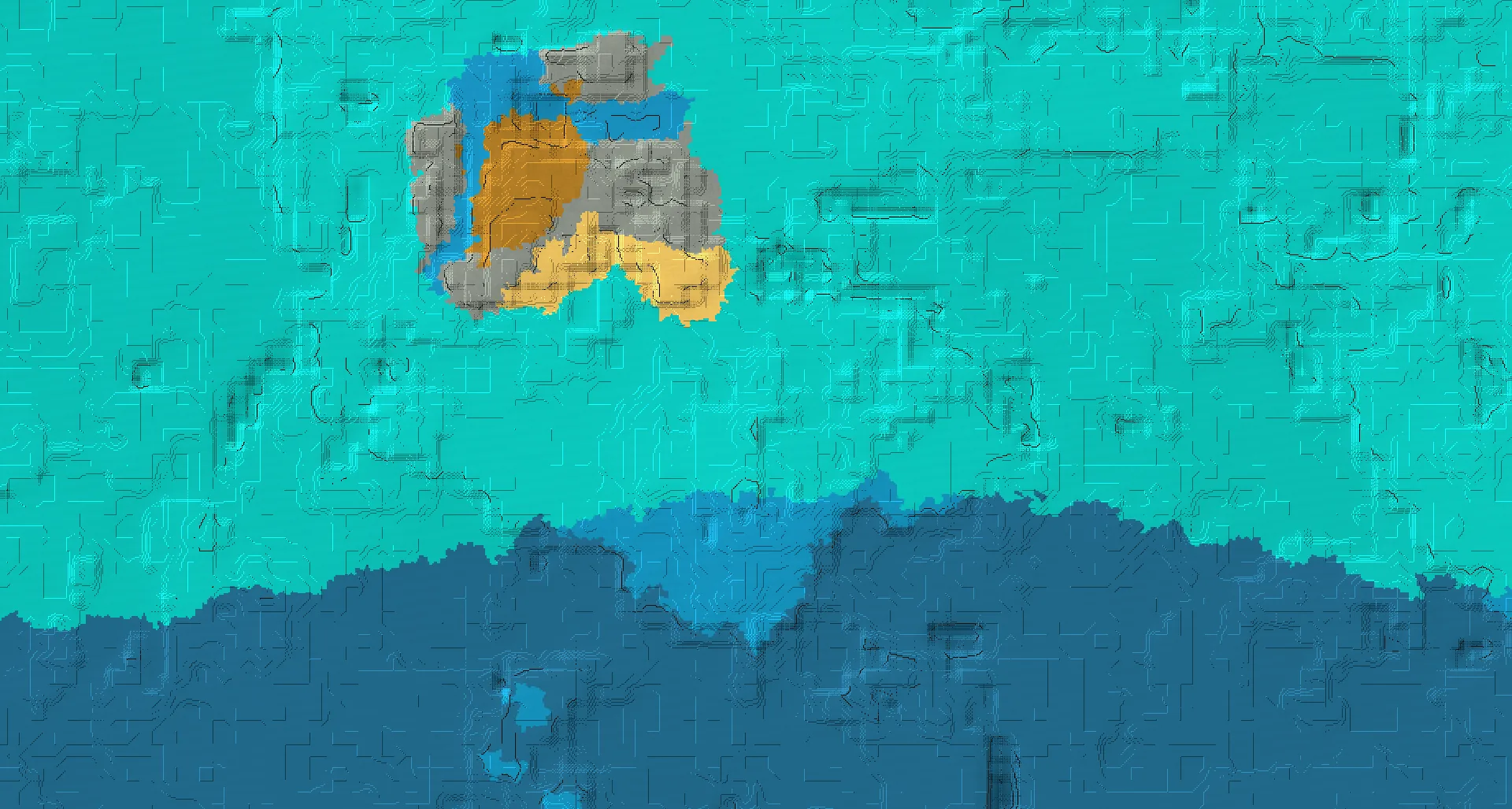 Seed map — Wooded Badlands Ocean Start with a Shipwreck