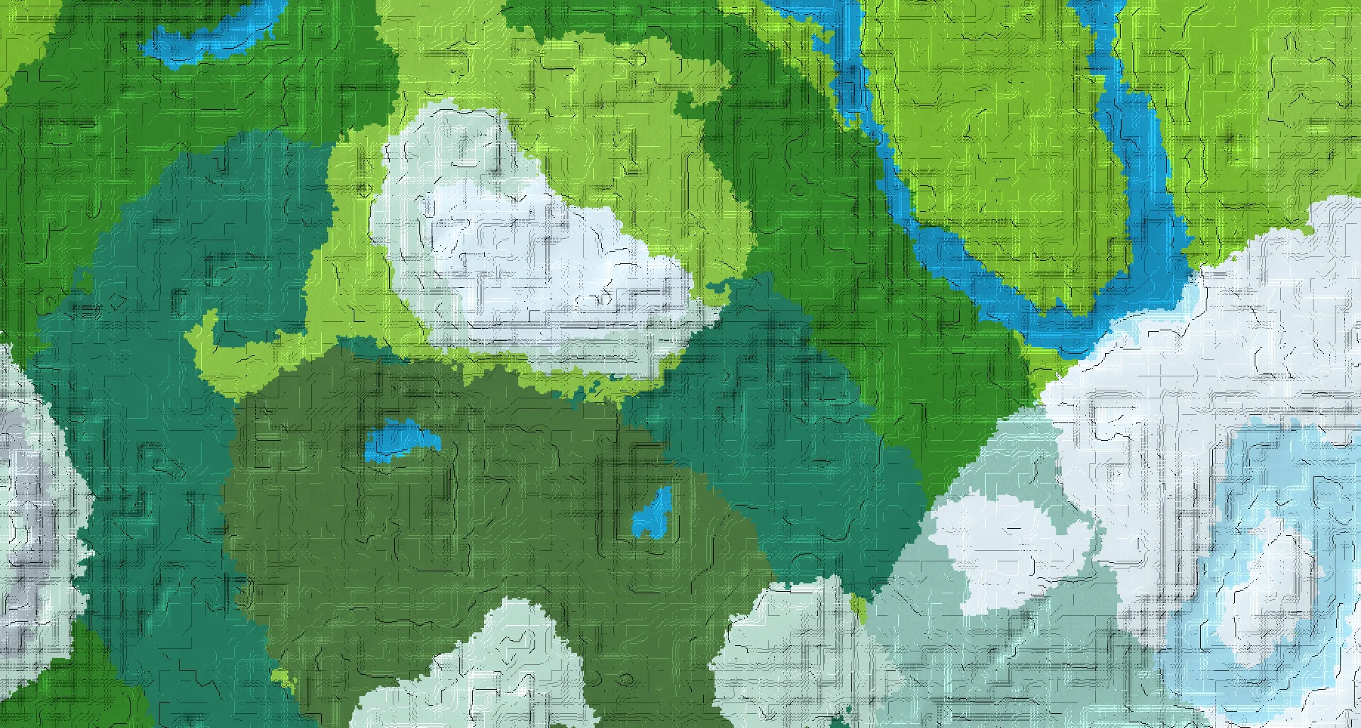Seed map — Lush Caves South of a Frozen Peaks Start