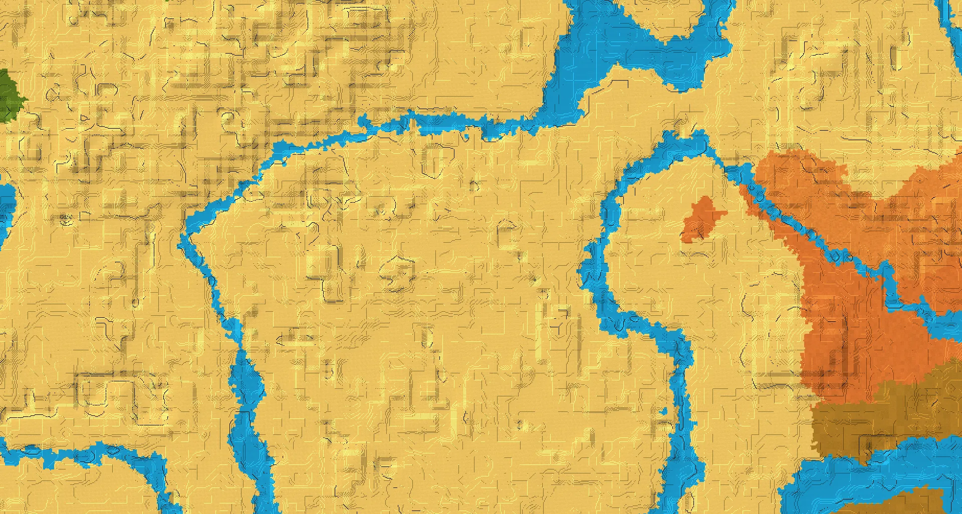 Seed map — Desert Temple Southeast of the Desert Start with Village