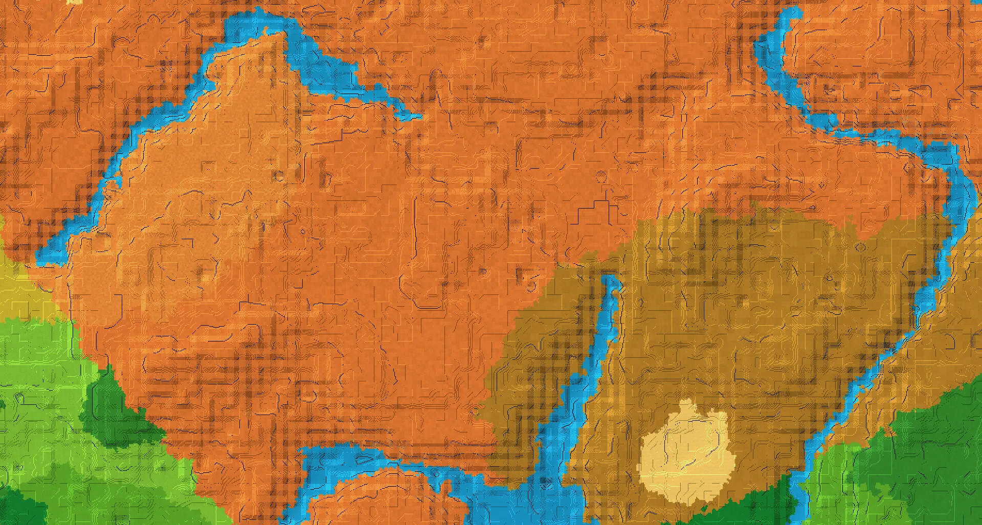 Seed map — Badlands East of a Dripstone Caves Start with Ancient City