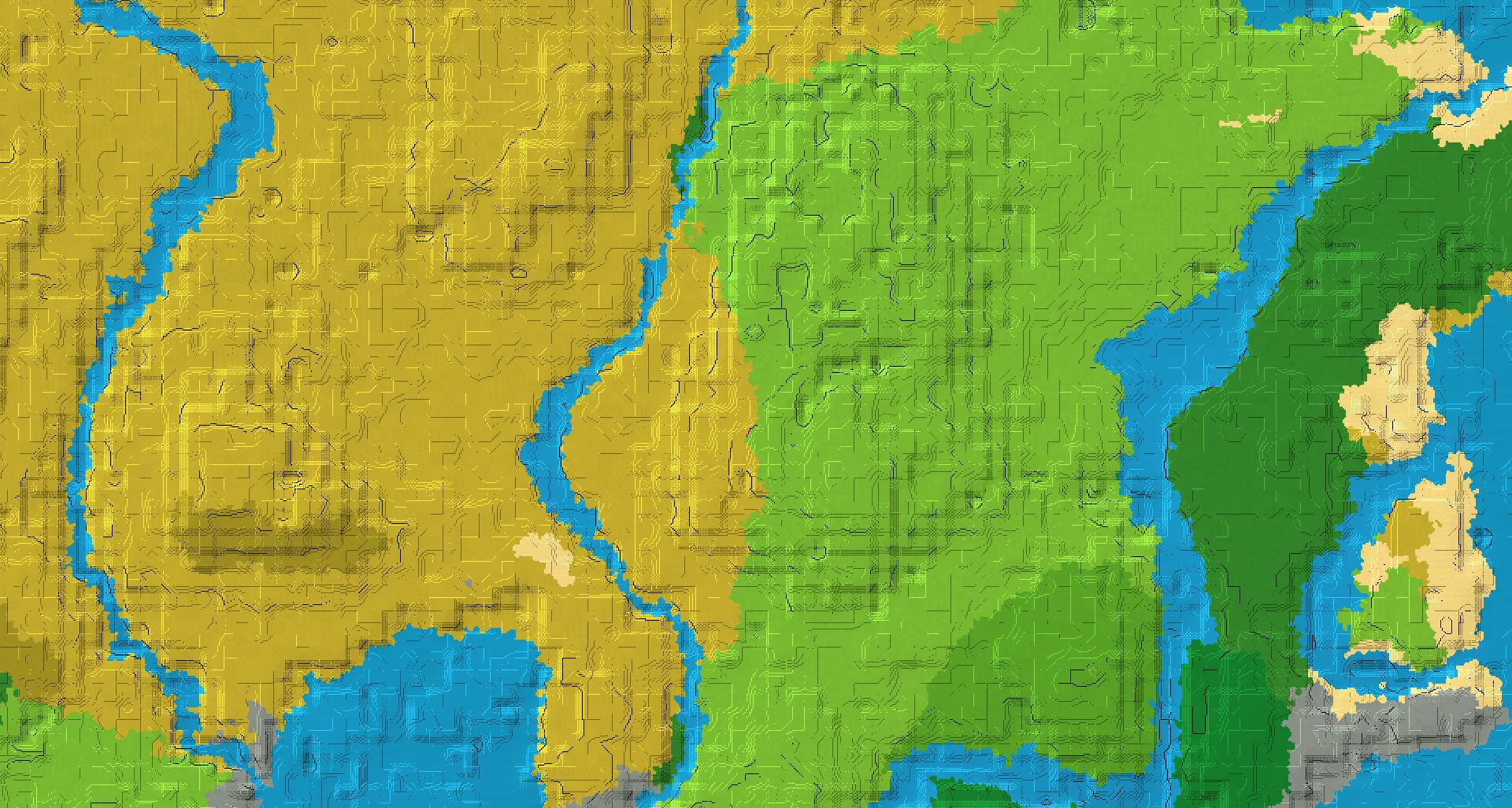 Seed map — 4 Villages near a Savanna Start