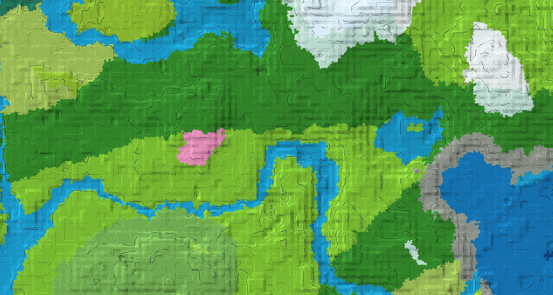 Seed map — River South of a Forest Start with Ancient City