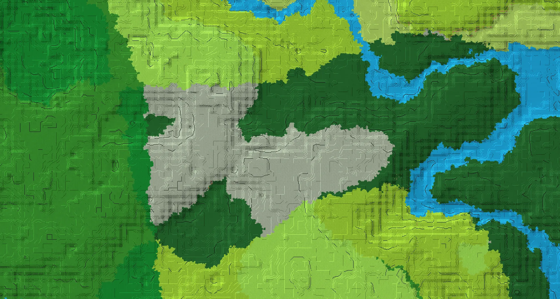 Seed map — Woodland Mansion Northwest of the Taiga Start