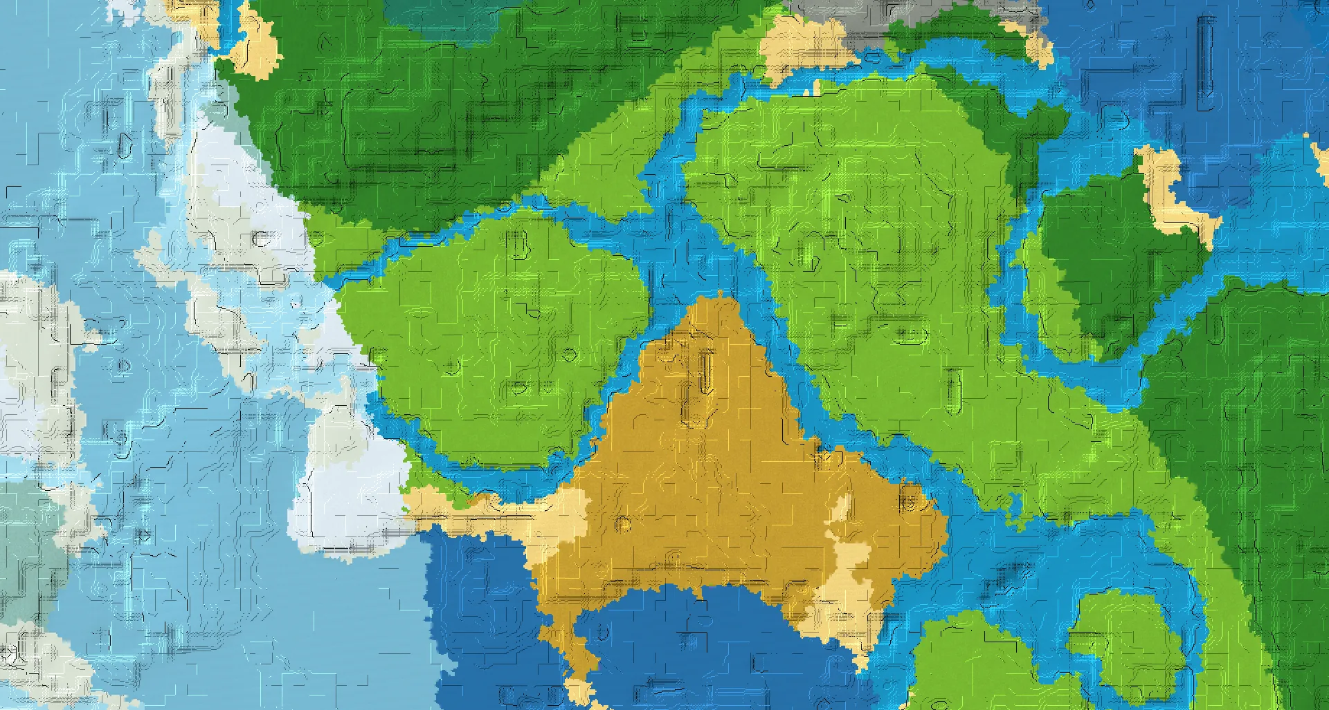 Seed map — Dappled Forest Southeast of a Forest Start
