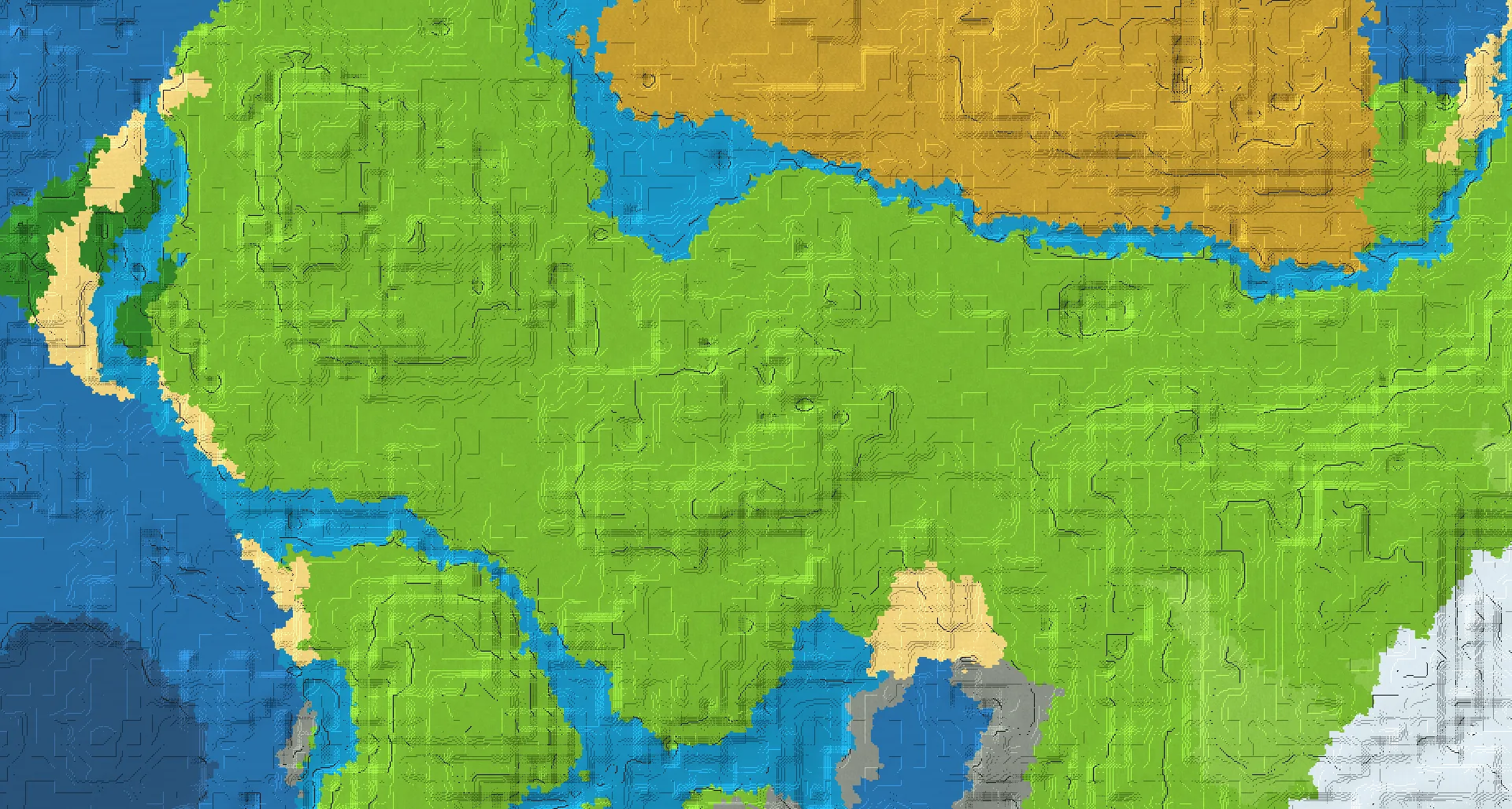 Seed map — 4 Villages near a Dappled Forest Start