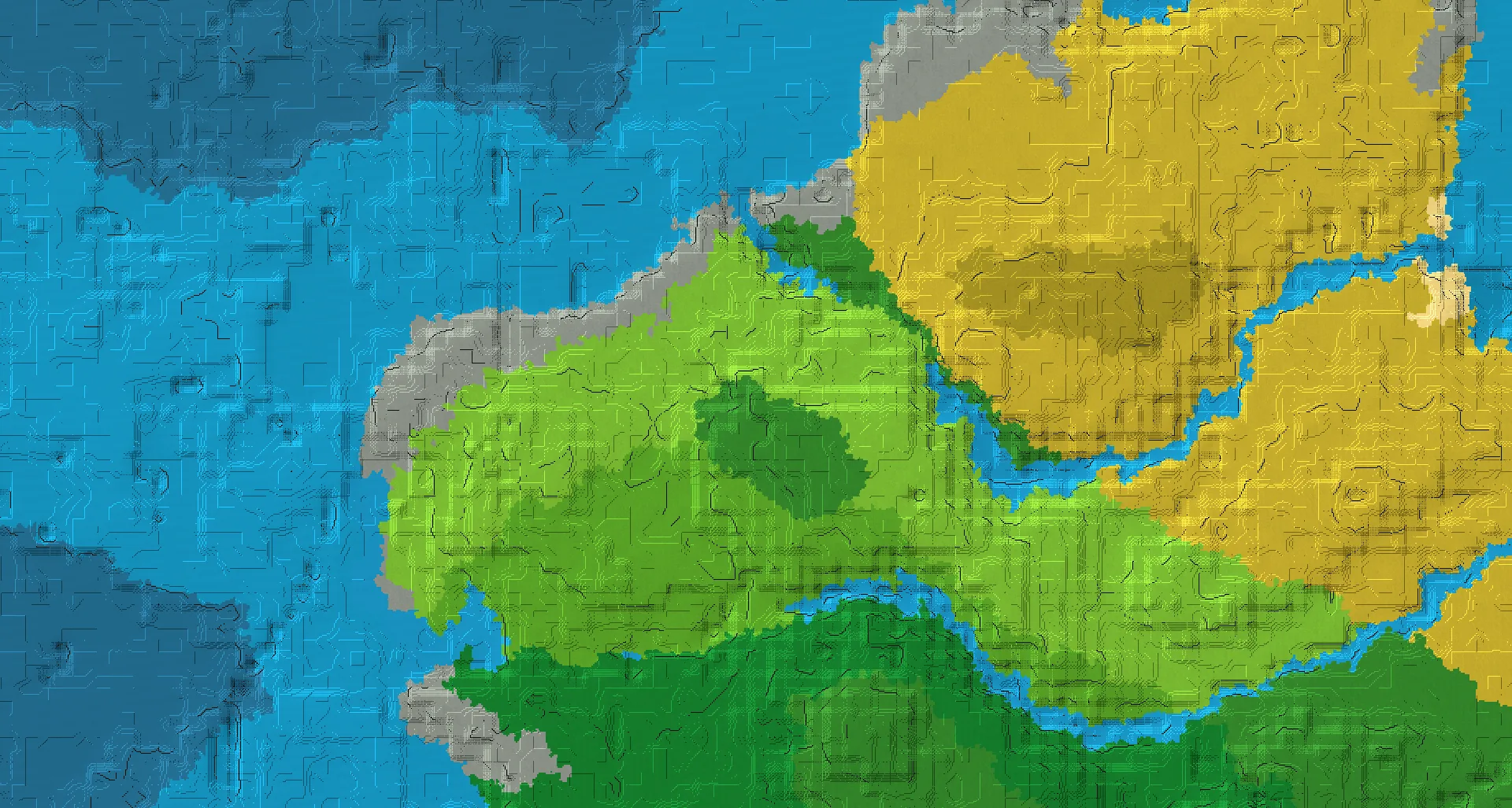 Seed map — Deep Dark Southeast of a Plains Start with Trial Chambers