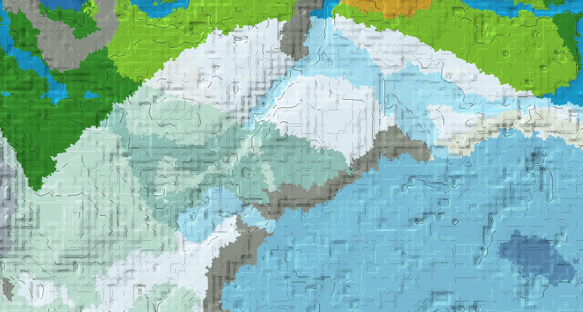Seed map — Snowy Taiga Start with Ruined Portal with Ancient City