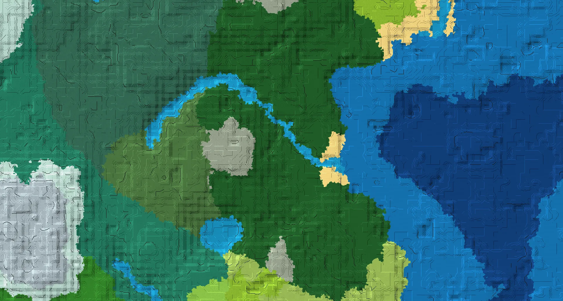 Seed map — Lush Caves Southeast of a Dark Forest Start with Trial Chambers