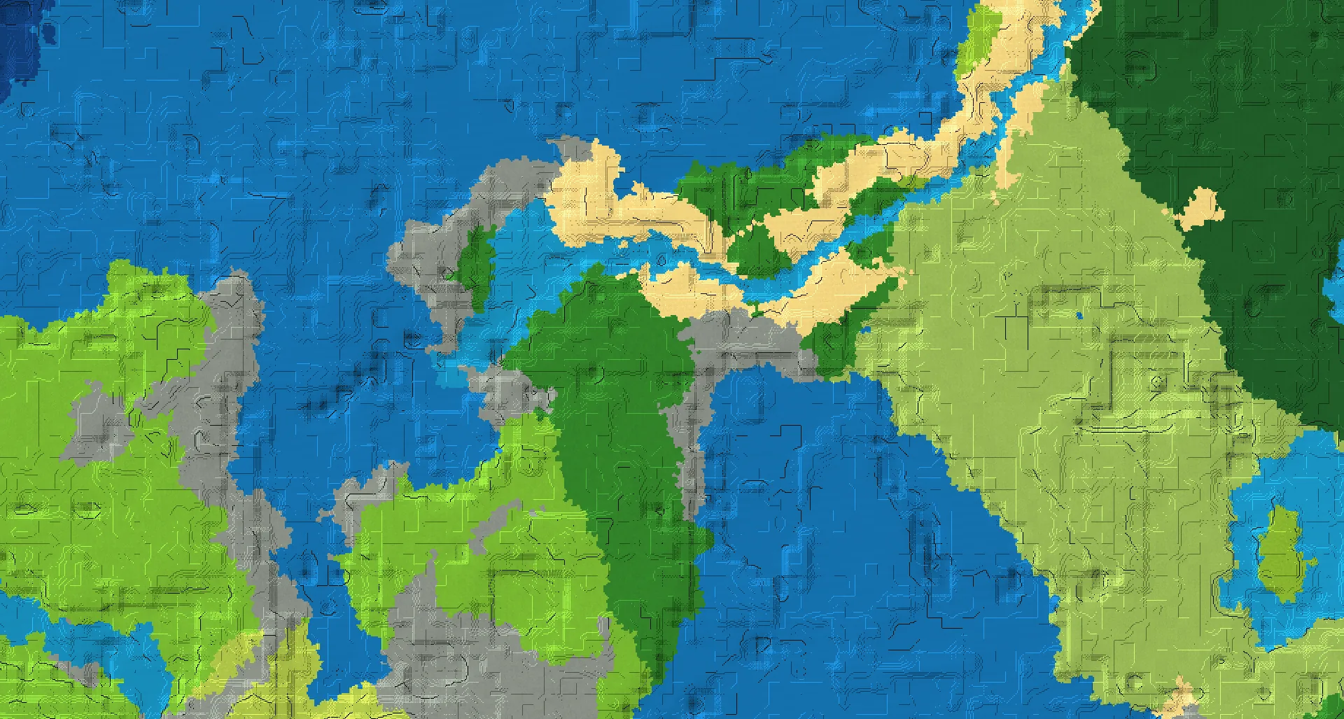 Seed map — Stony Shore At the same X/Z position as a Forest Start