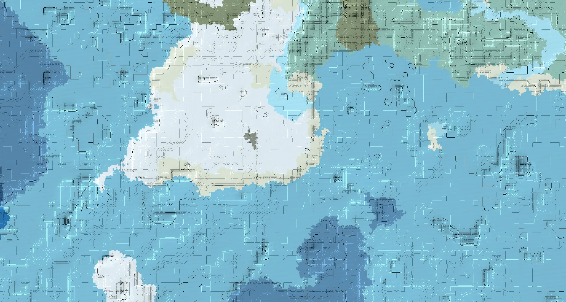 Seed map — Igloo South of a Snowy Taiga Start with Ruined Portal