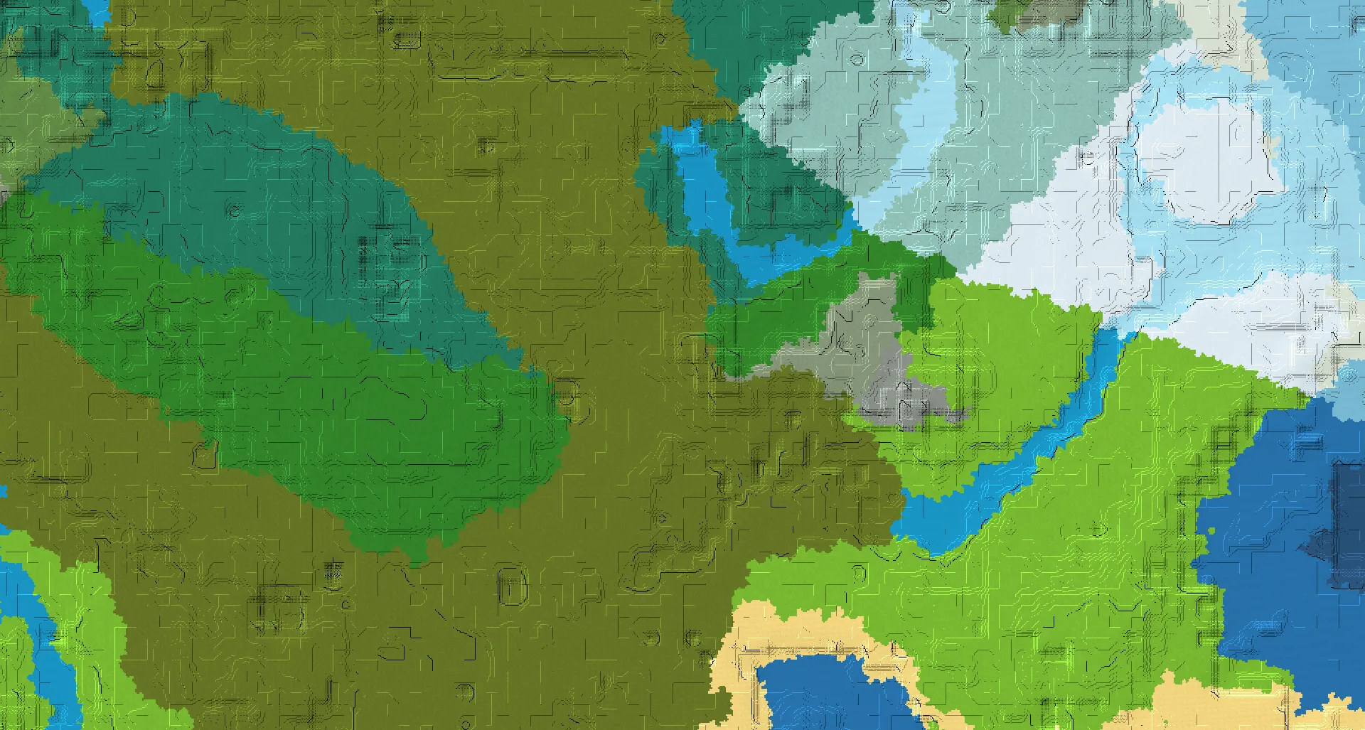 Seed map — Witch Hut Southeast of a Swamp Start at 192, 224