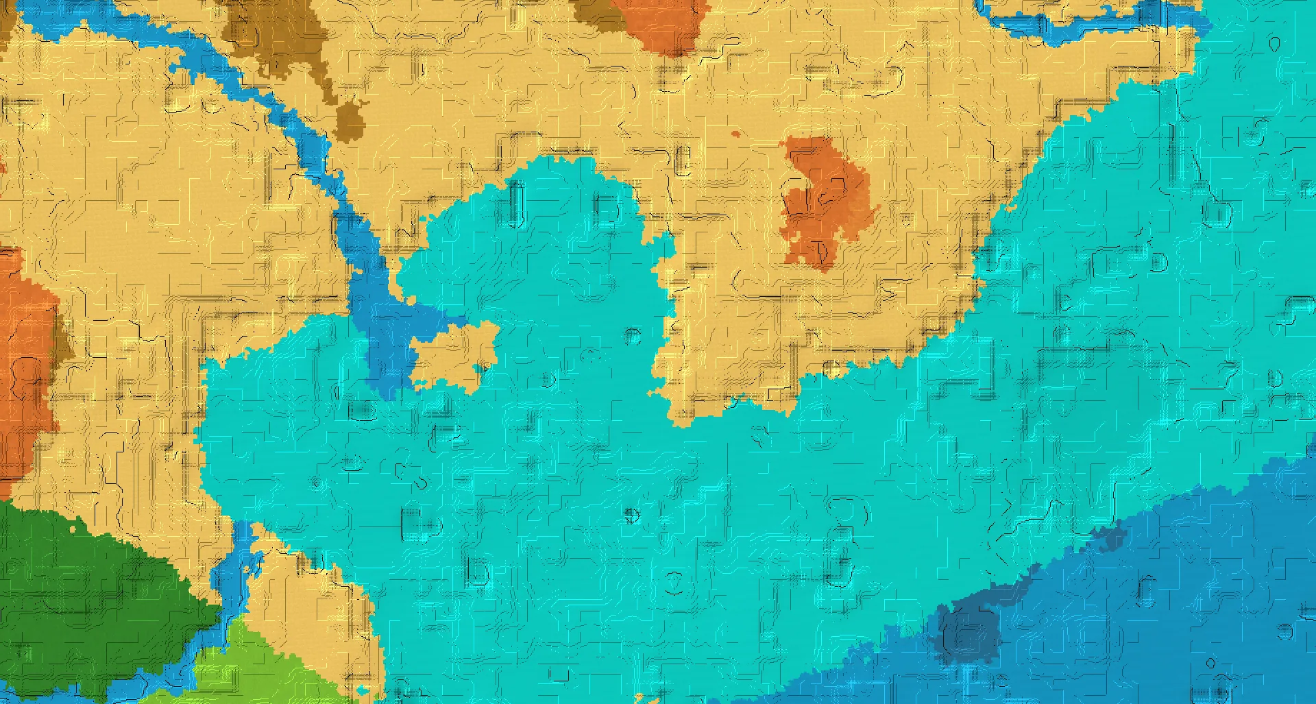Seed map — Warm Ocean West of a Desert Start