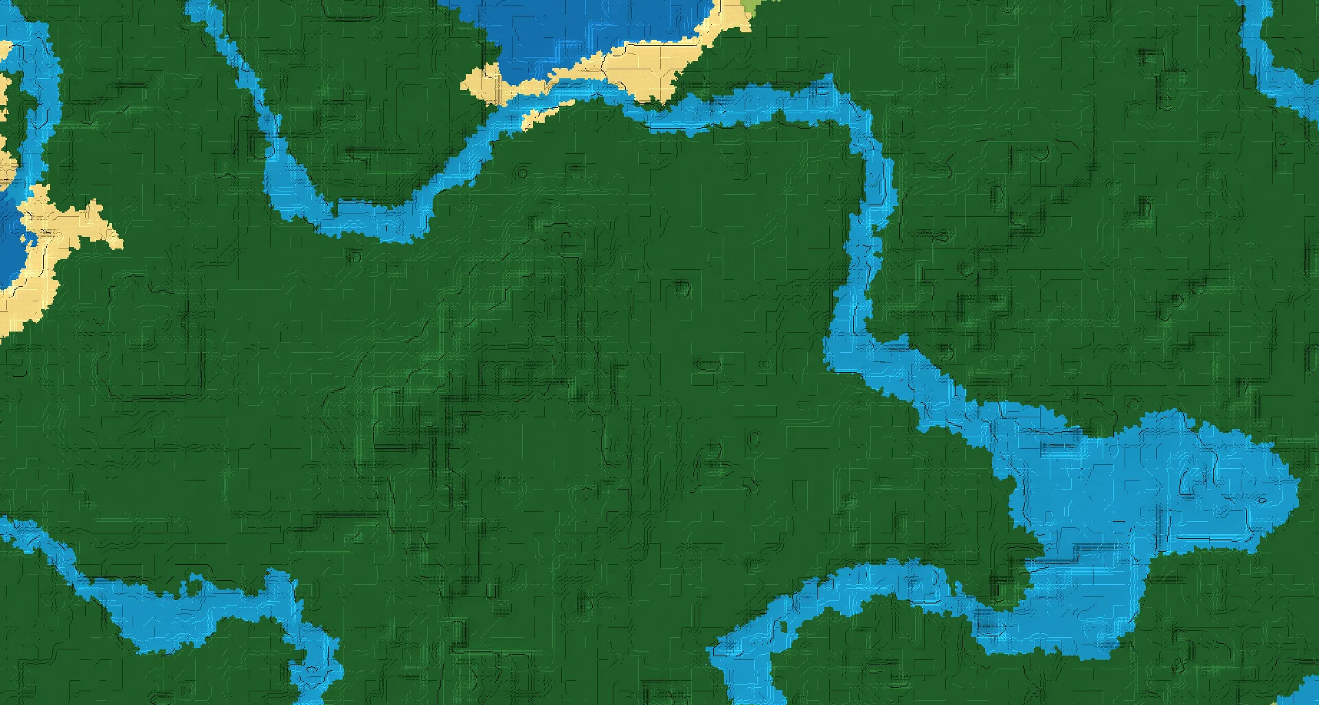 Seed map — Lush Caves Southeast of a Dark Forest Start with Woodland Mansion