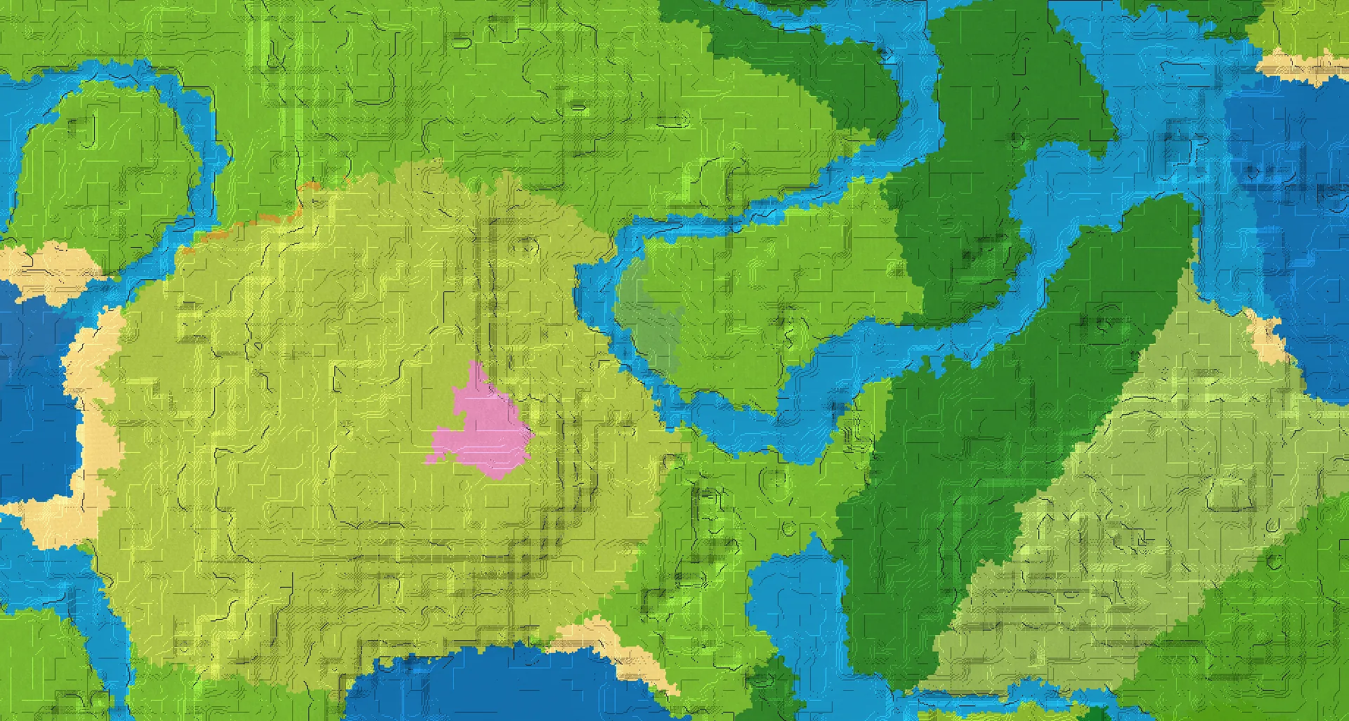 Seed map — Flower Forest Northeast of a Sunflower Plains Start
