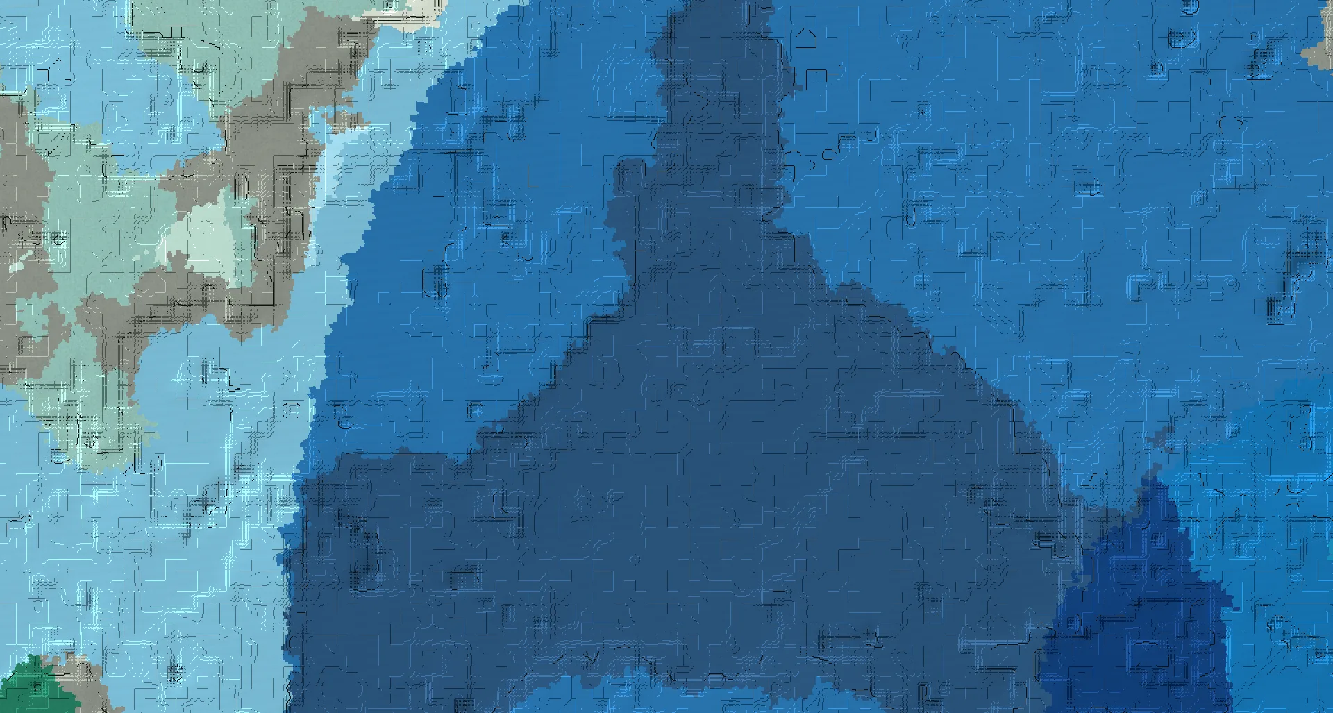 Seed map — Ocean Monument Southeast of a Snowy Taiga Start with Ruined Portal