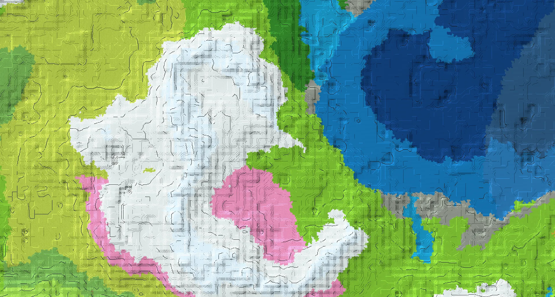 Seed map — Mountainside cherry grove valley and village