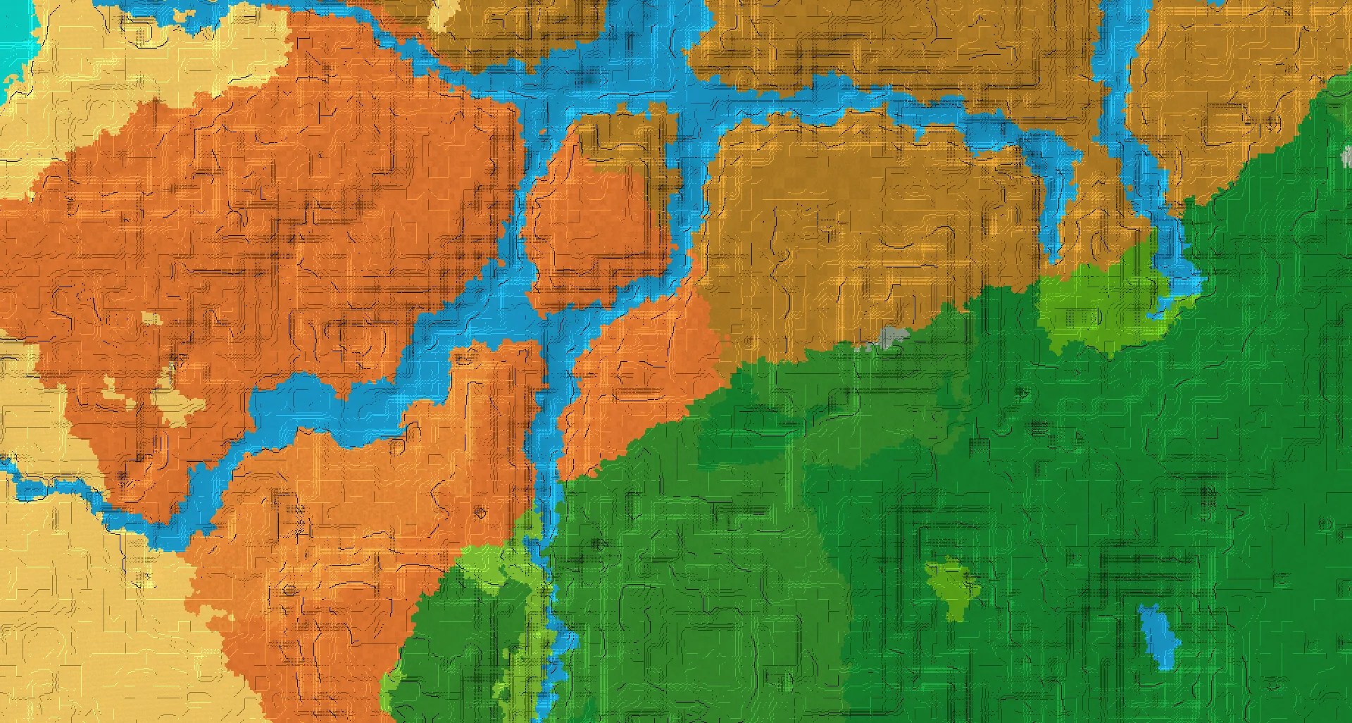 Seed map — Badlands West of a Lush Caves Start