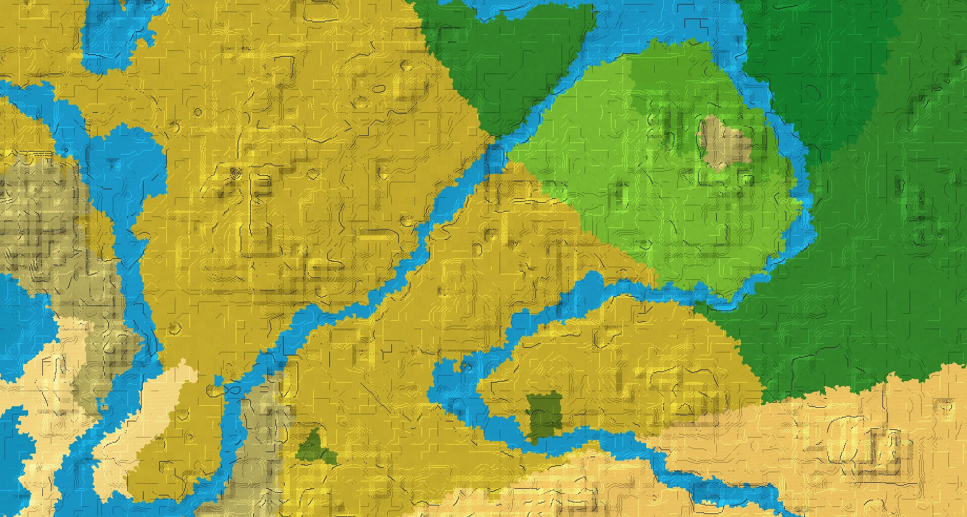 Seed map — Savanna Start with Ruined Portal at 0, 0 (Seed -2463127841627605419)