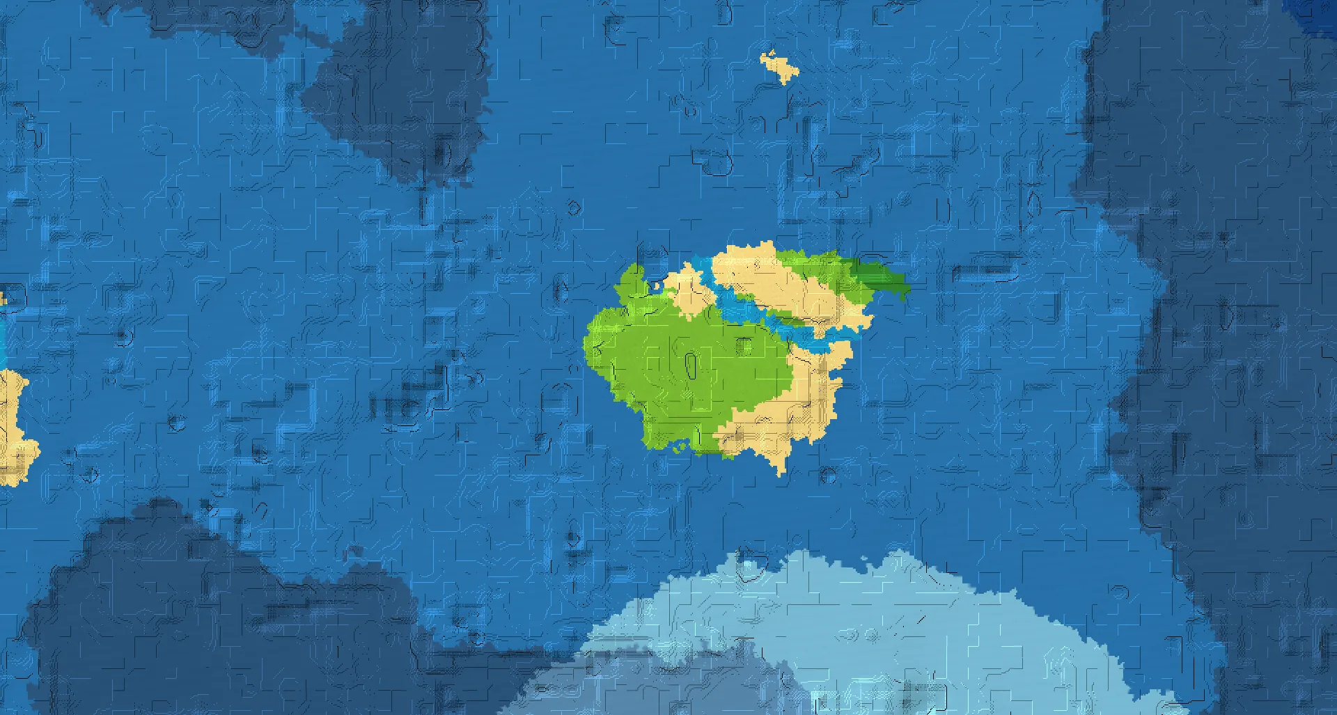 Seed map — Island village spawn