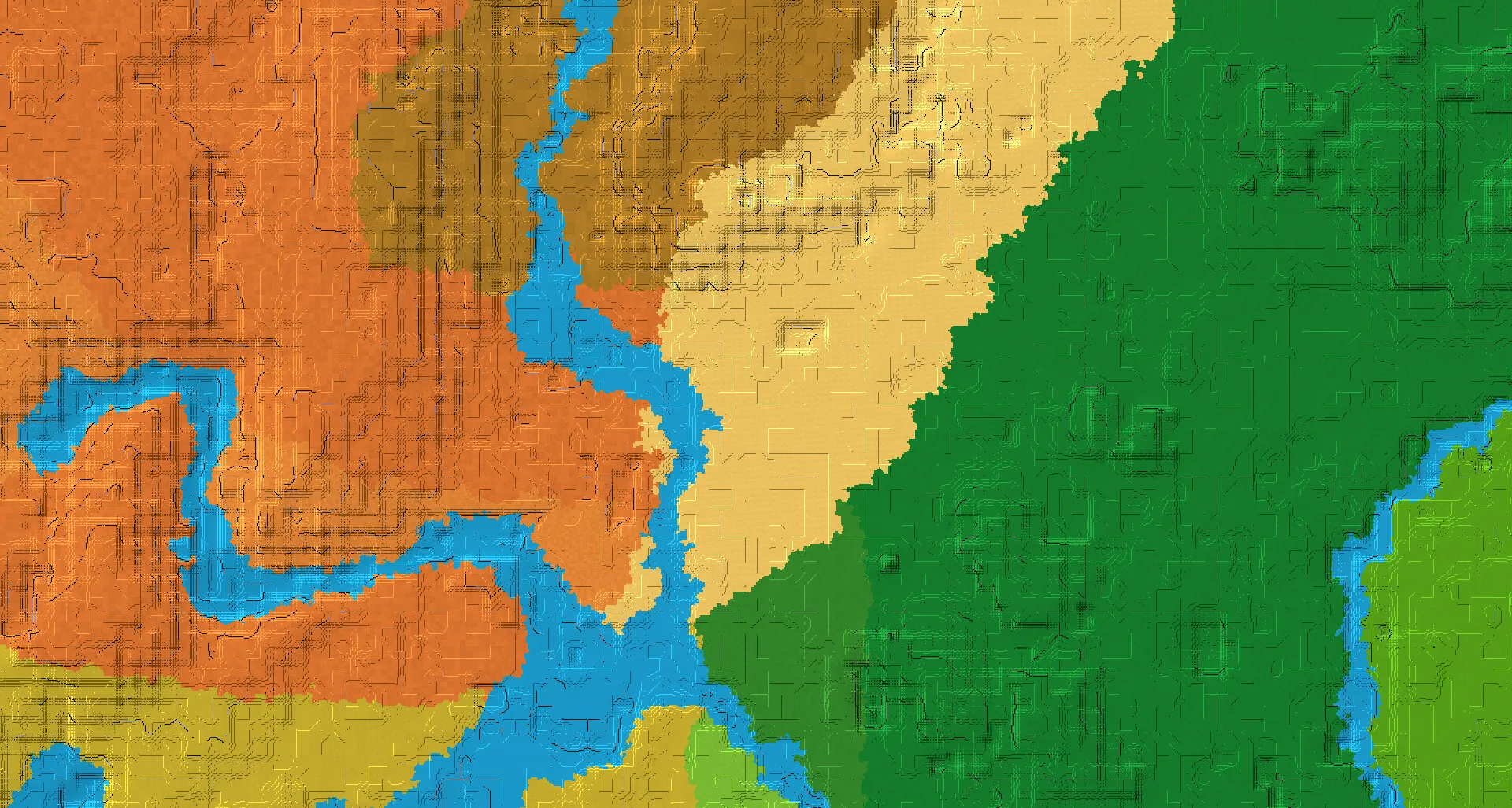 Seed map — Village South of the Desert Start with Ruined Portal