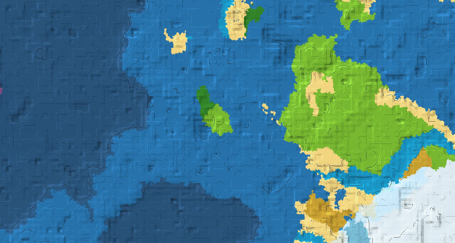 Seed map — Tiny ocean island village