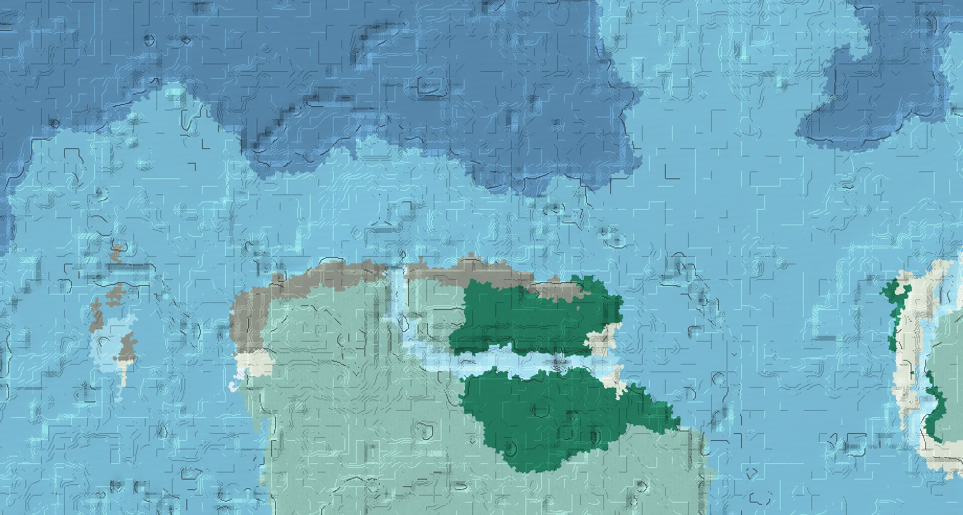 Seed map — Frozen Ocean Northeast of a Taiga Start