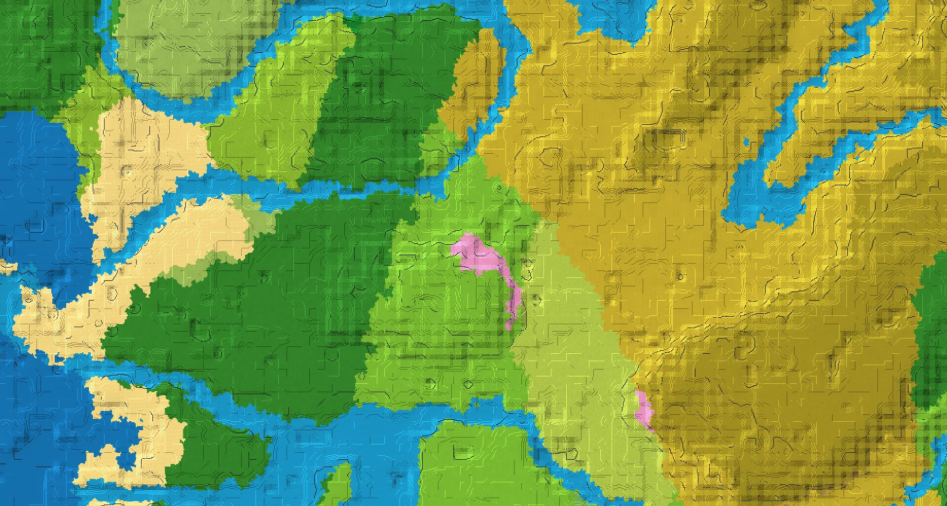 Seed map — Cherry Grove East of a Forest Start with Ruined Portal