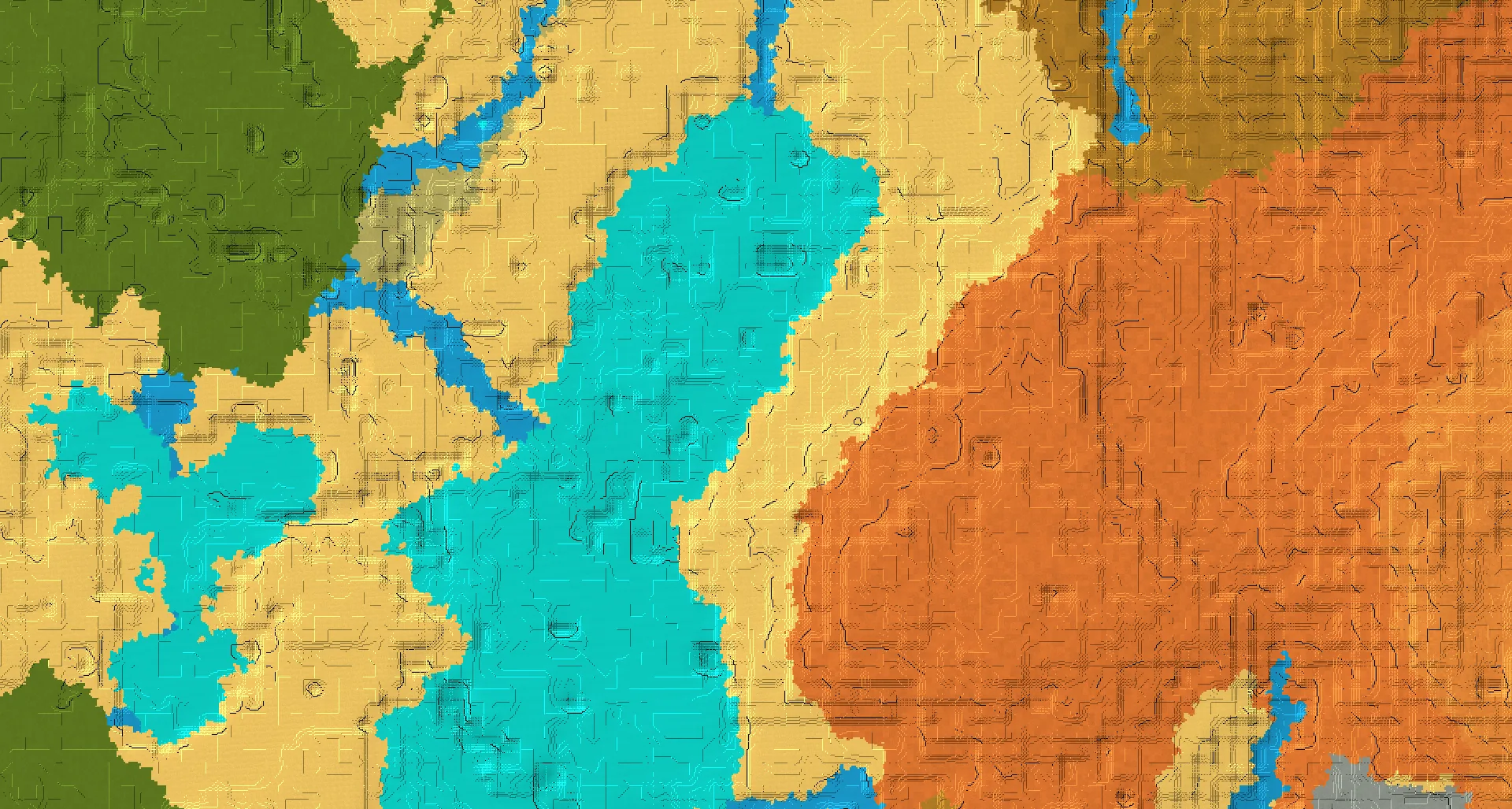 Seed map — Warm Ocean Northwest of a Desert Start with Ancient City