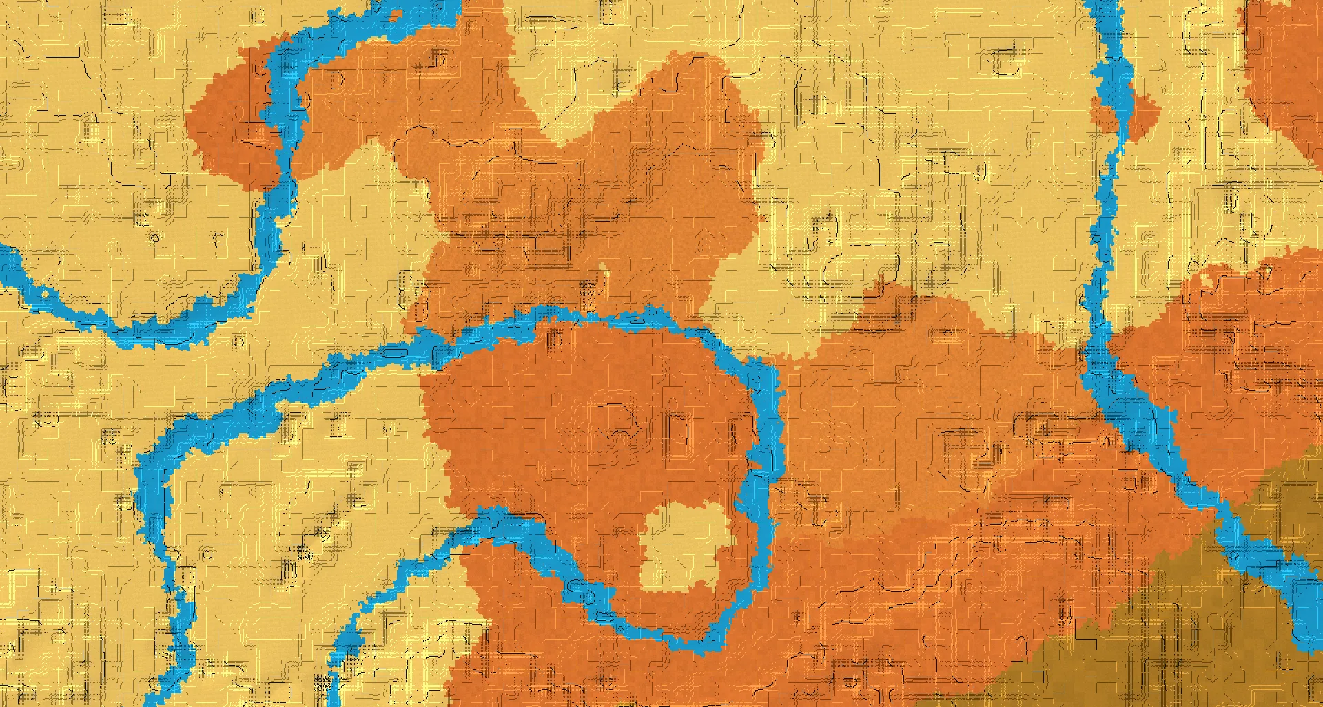 Seed map — Badlands Start with Village