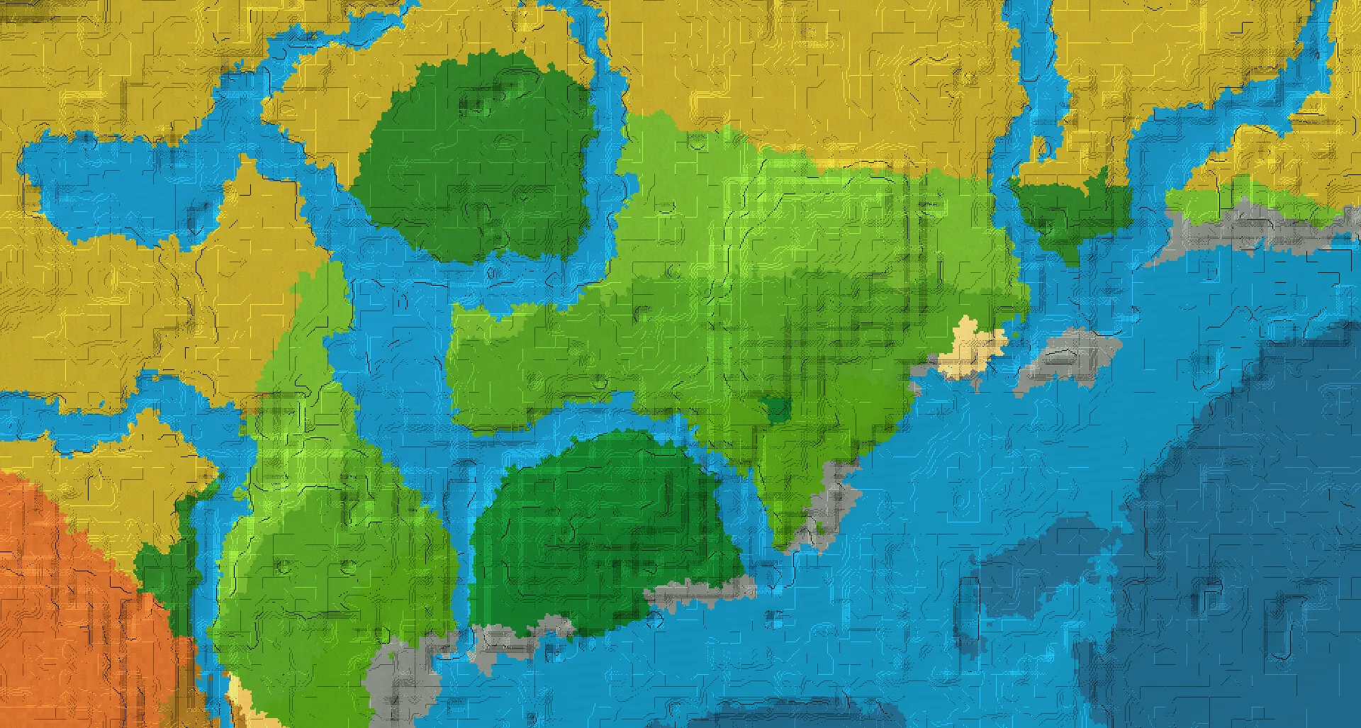 Seed map — Sparse Jungle Start with Trial Chambers with Ocean Monument